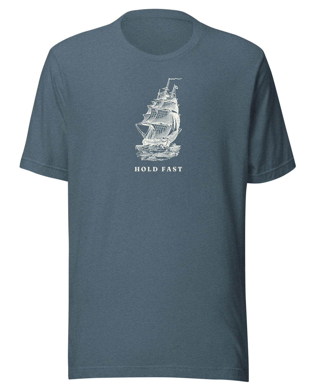 Jolly & Goode Heather Slate / XS Hold Fast Nautical Unisex T-Shirt Cheeky British Style