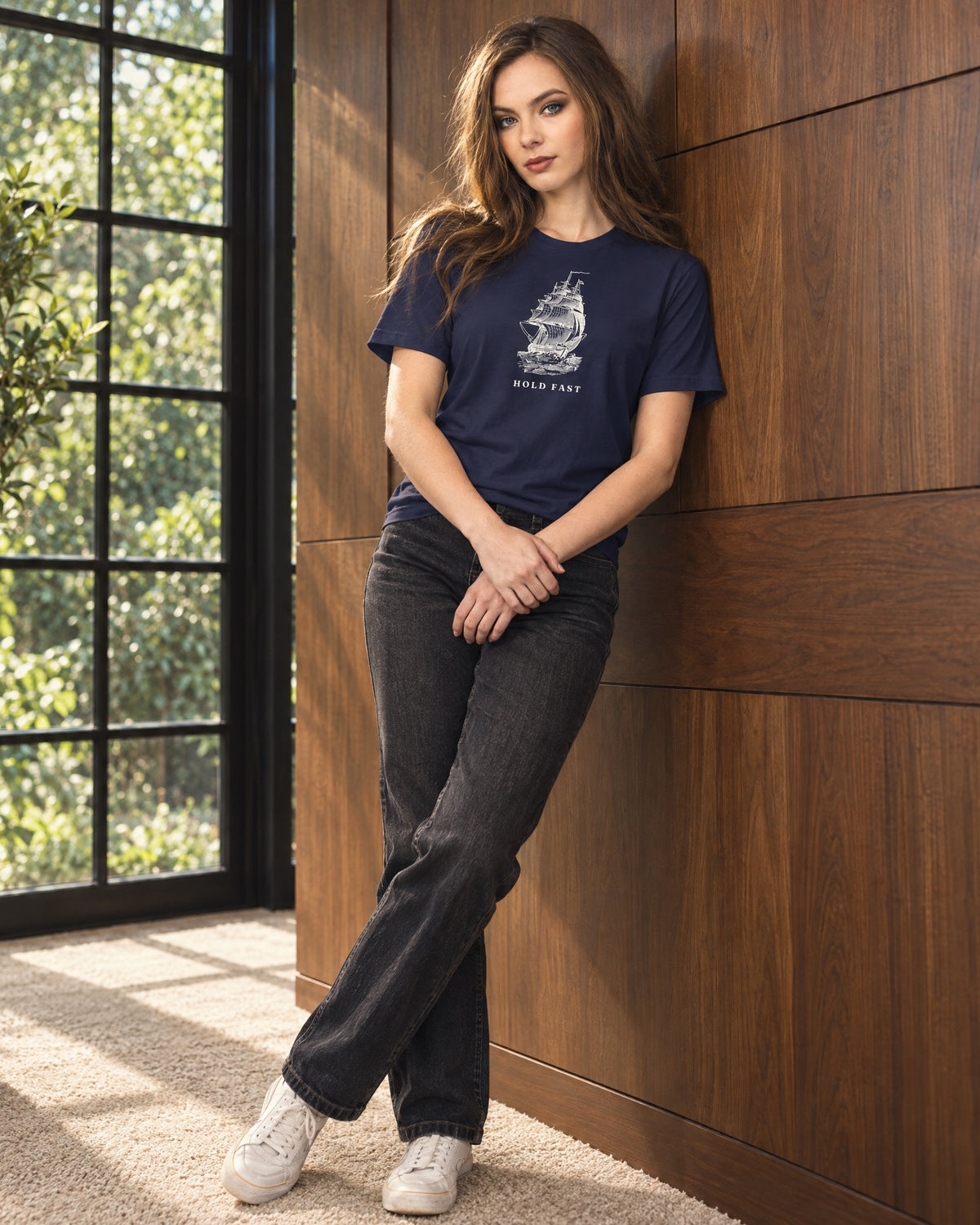 Jolly & Goode Hold Fast Nautical Unisex T-Shirt Cheeky British Style