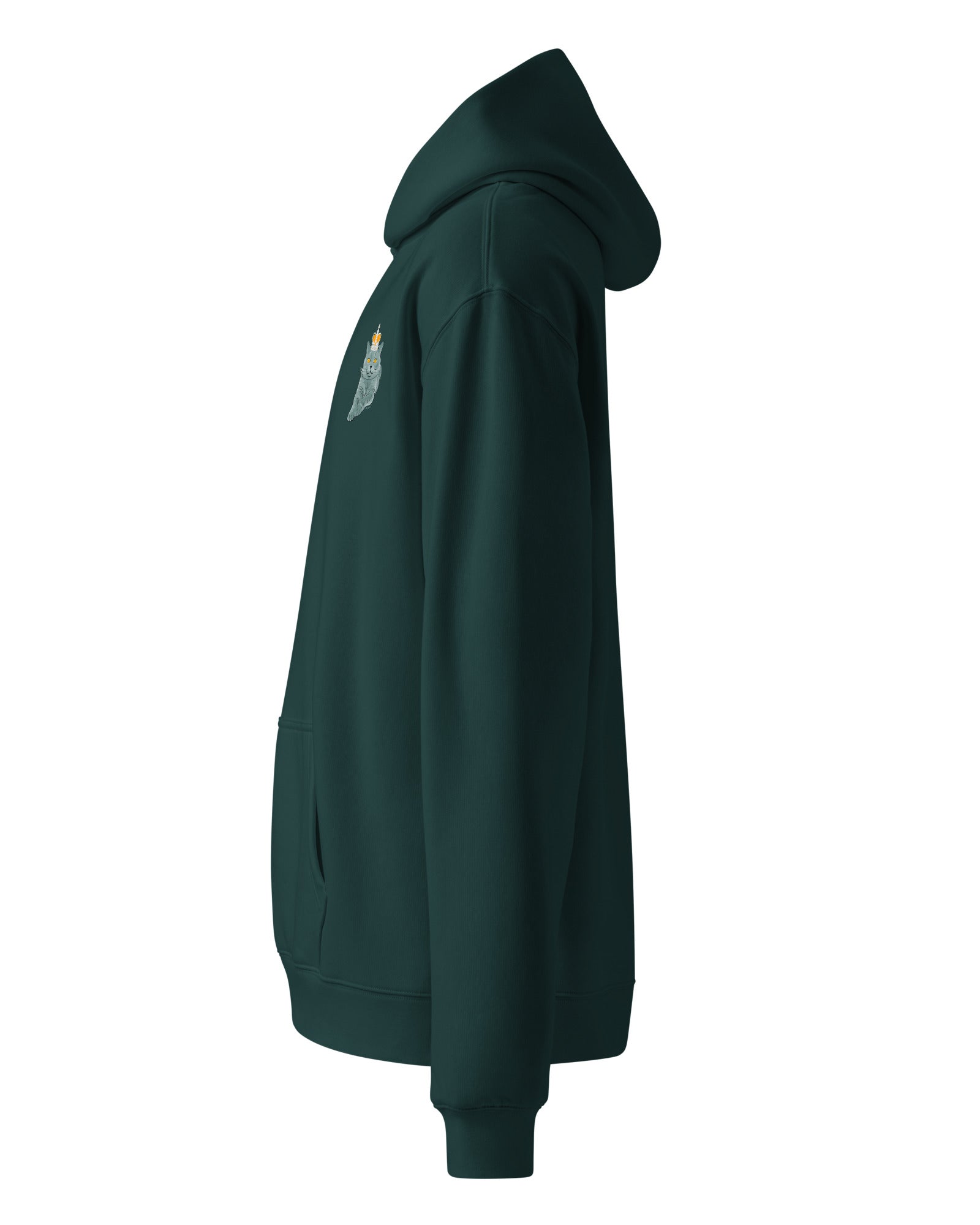 Jolly & Goode Hoodies British Blue Cat Hoodie | Relaxed n Oversized Cheeky British Style