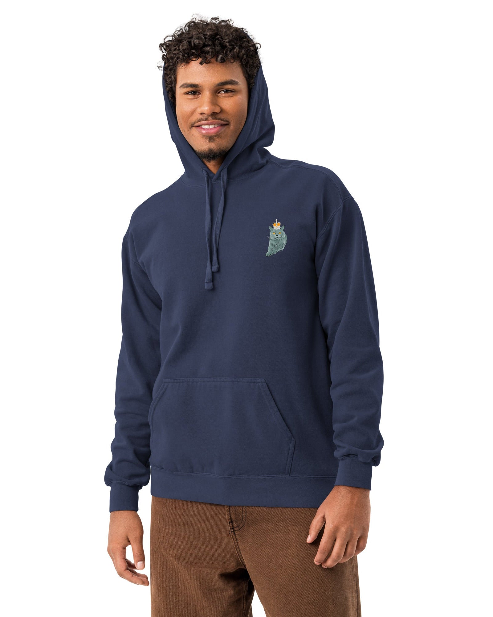 Jolly & Goode Hoodies British Blue Hoodie | Garment-dyed Cheeky British Style