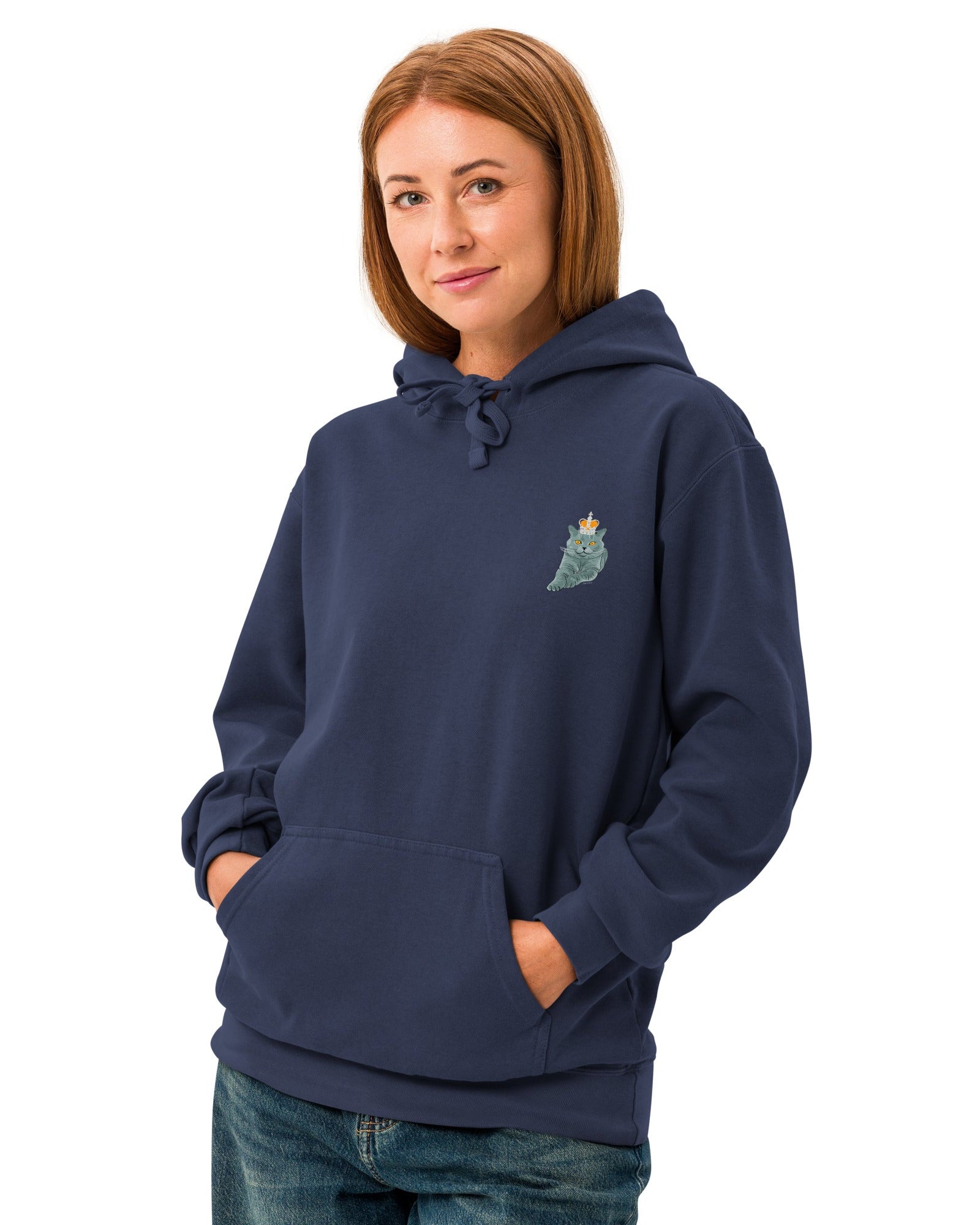 Jolly & Goode Hoodies British Blue Hoodie | Garment-dyed Cheeky British Style