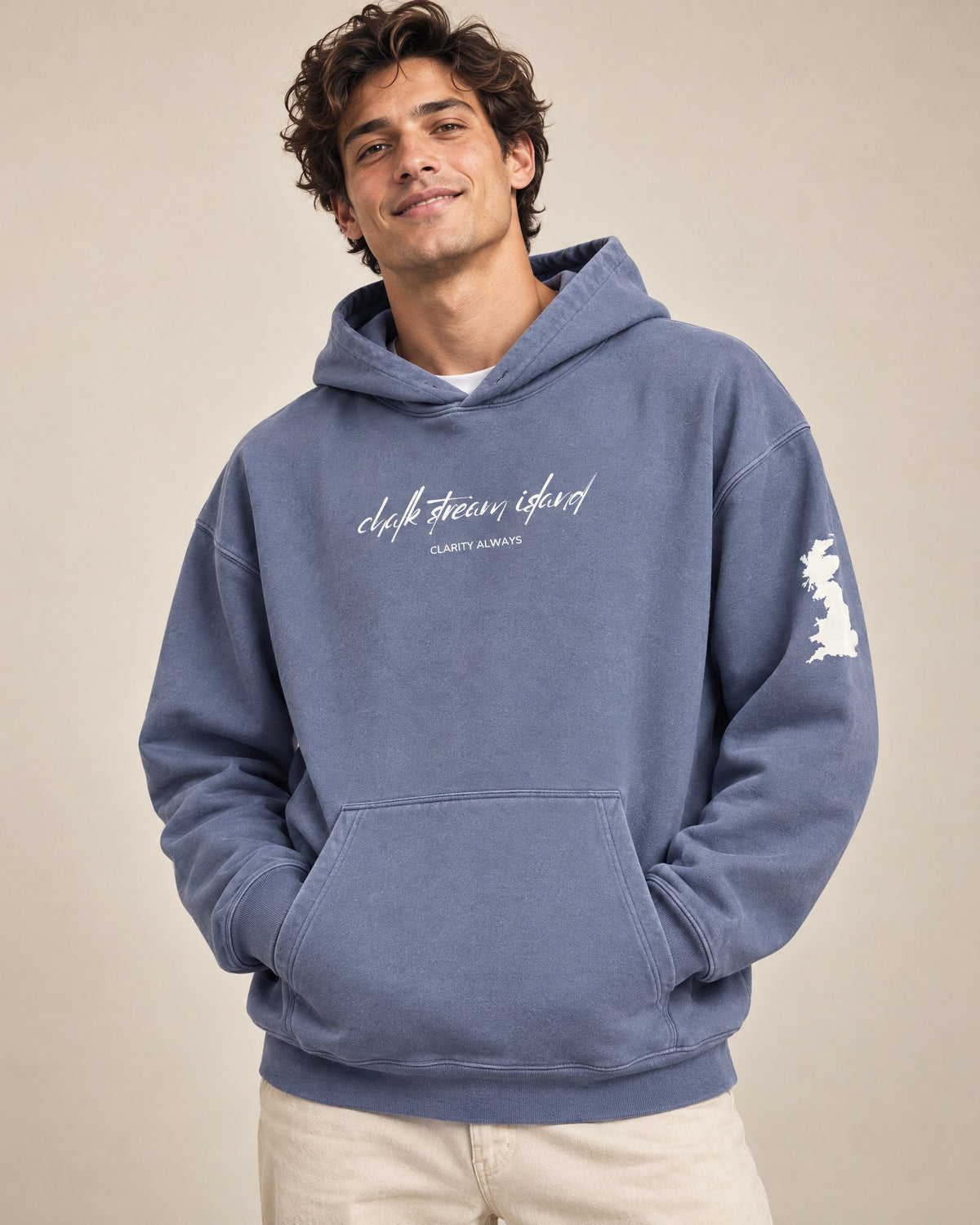 Jolly & Goode Hoodies Chalk Stream Island Clarity Always Vintage Hoodie Cheeky British Style