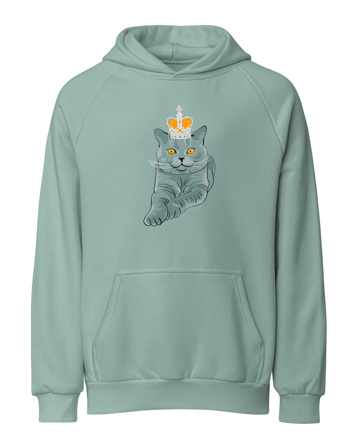 Jolly & Goode Hoodies Crowned British Blue Heavyweight Hoodie Cheeky British Style