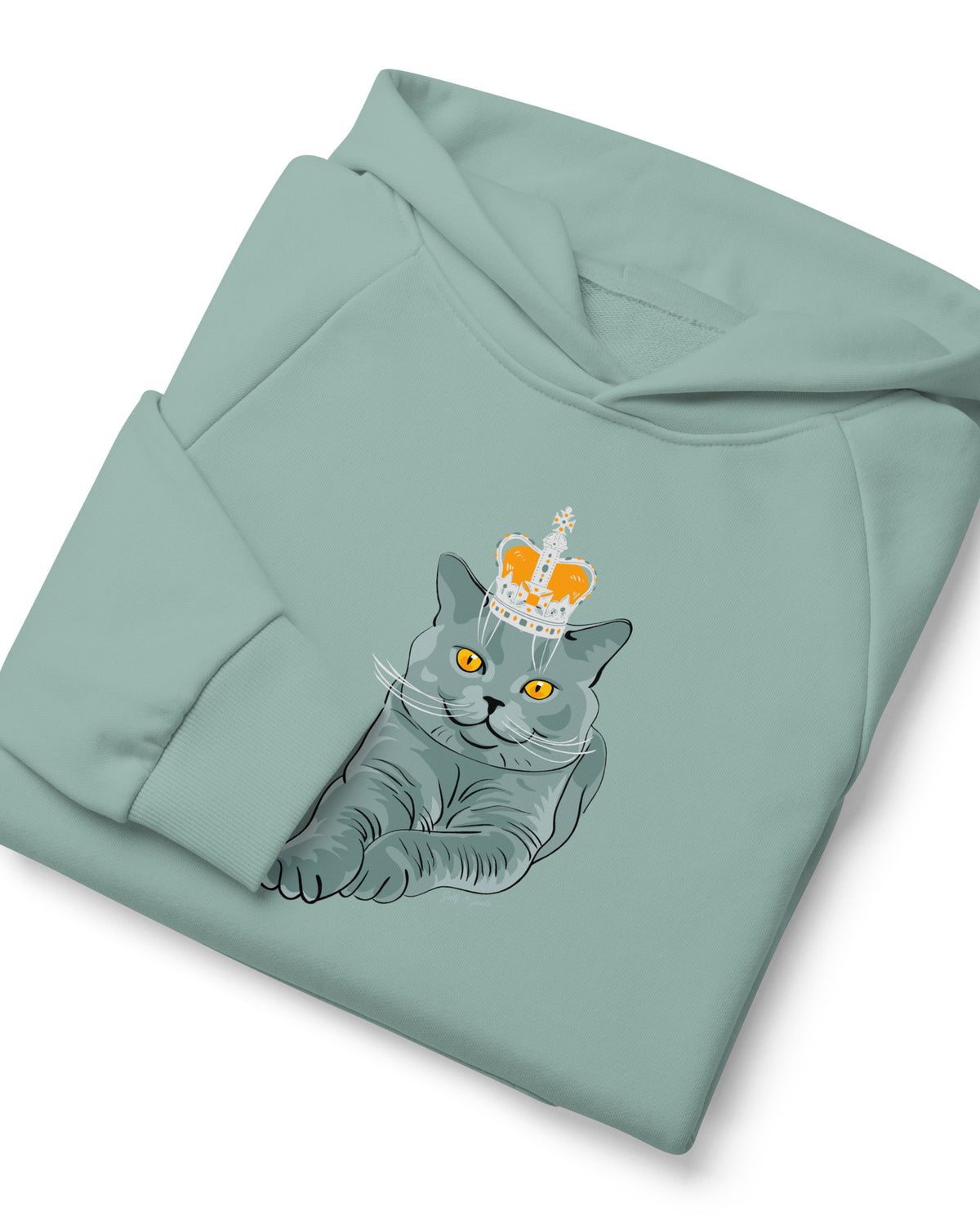 Jolly & Goode Hoodies Crowned British Blue Heavyweight Hoodie Cheeky British Style