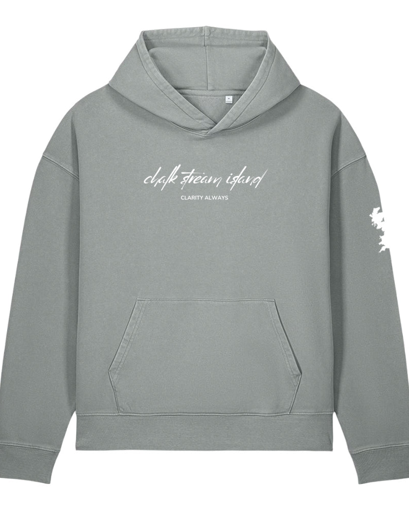 Jolly & Goode Hoodies G. Dyed Misty Grey / S Chalk Stream Island Clarity Always Vintage Hoodie Cheeky British Style