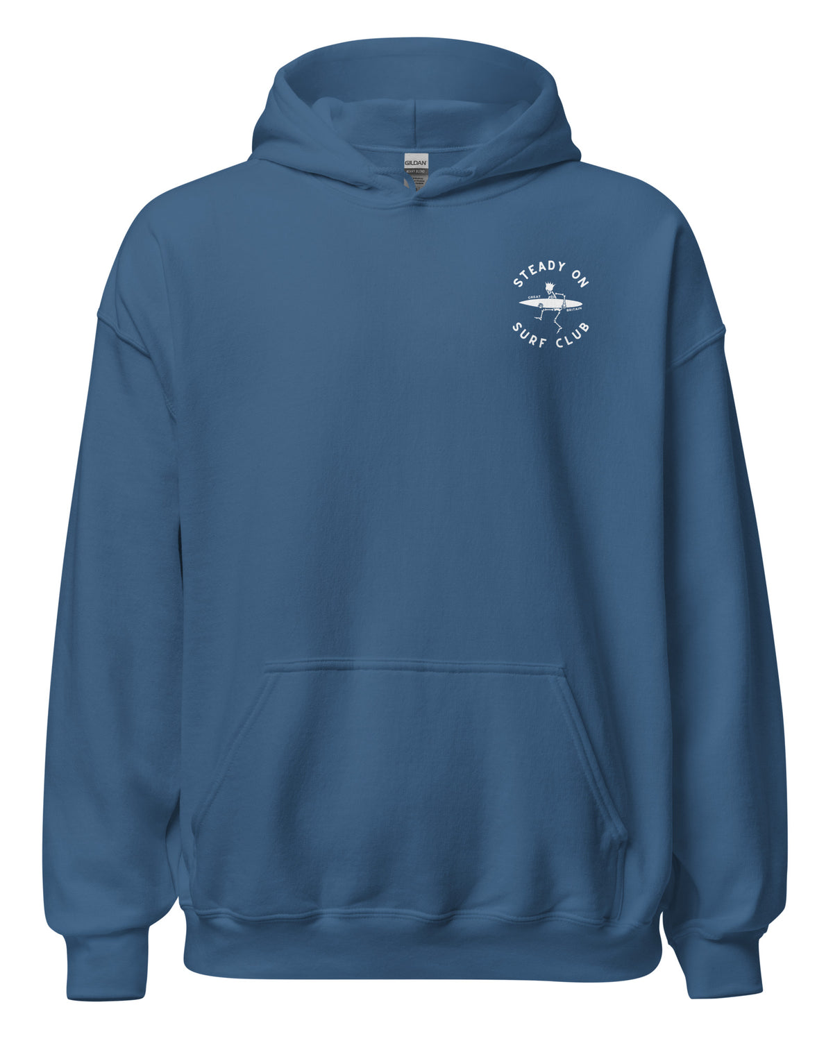 Jolly & Goode Hoodies Indigo Blue / S Steady On Surf Club Skeleton Surf King Hoodie Cheeky British Style