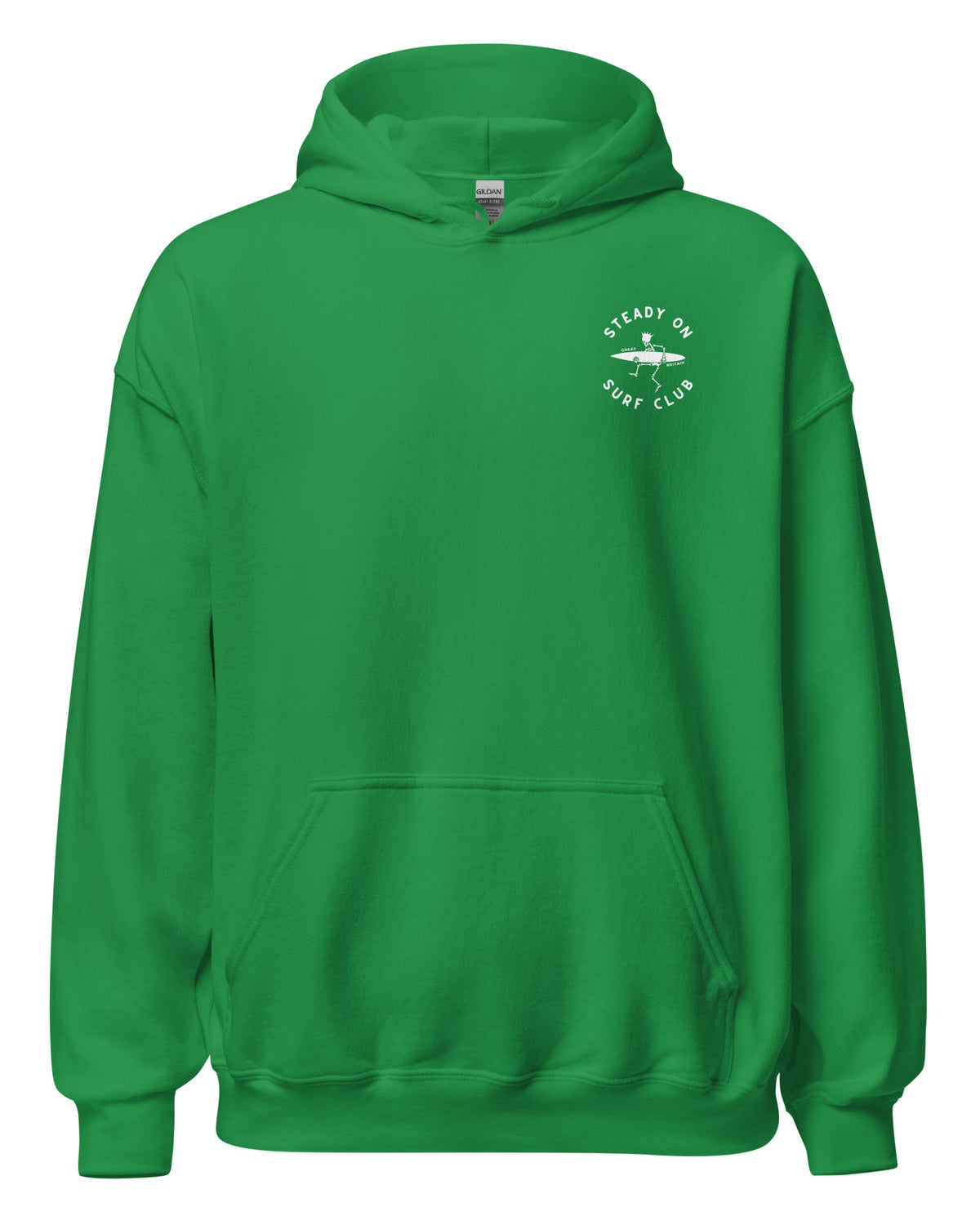 Jolly & Goode Hoodies Irish Green / S Steady On Surf Club Skeleton Surf King Hoodie Cheeky British Style