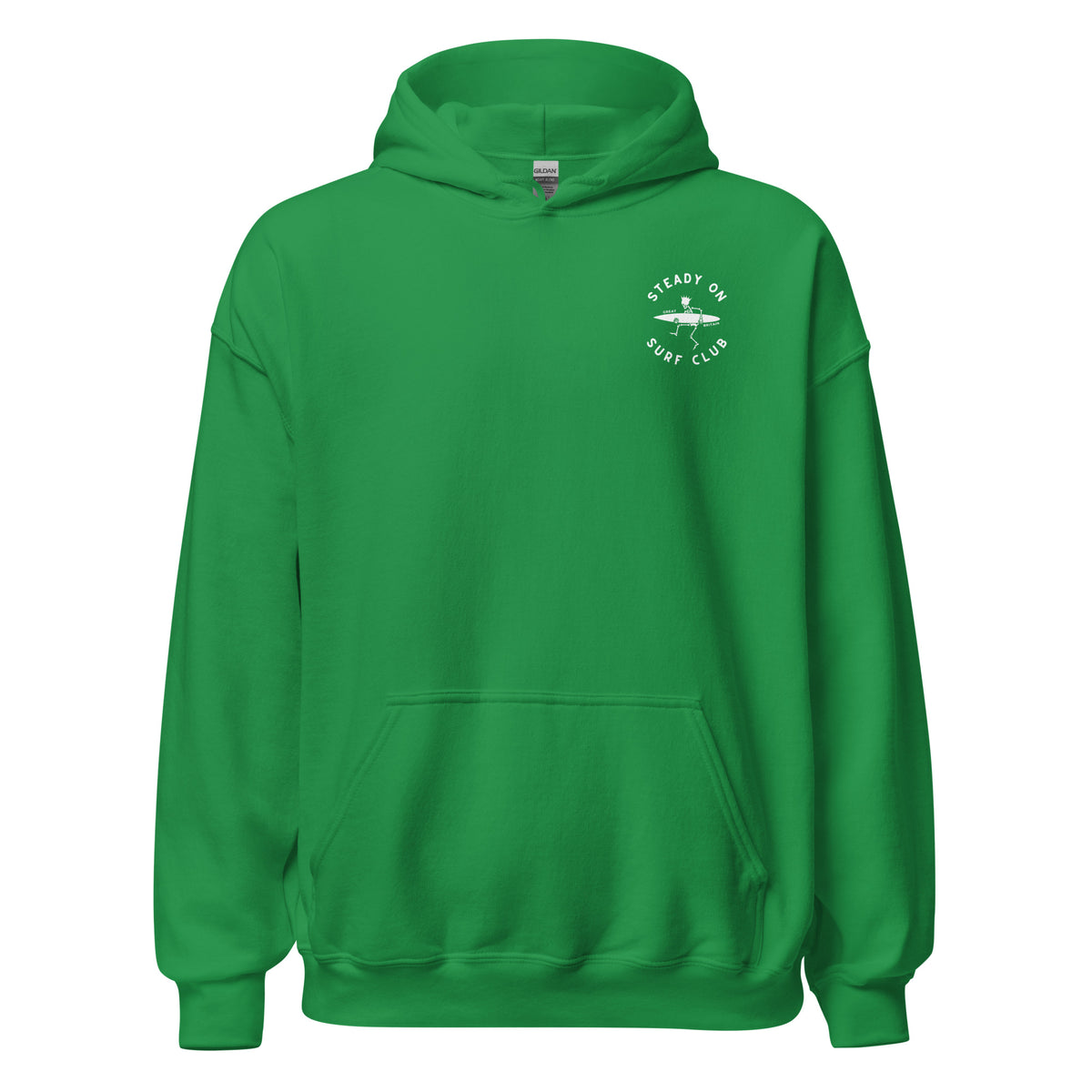 Jolly & Goode Hoodies Irish Green / S Steady On Surf Club Skeleton Surf King Hoodie Cheeky British Style