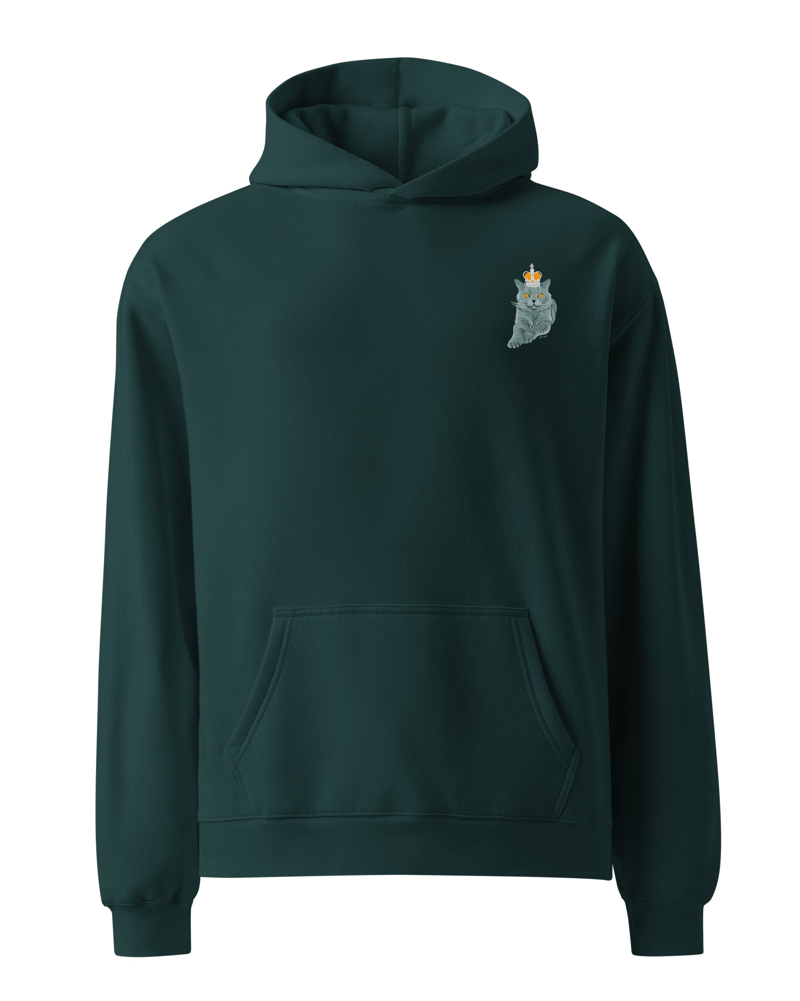 Jolly & Goode Hoodies S British Blue Cat Hoodie | Relaxed n Oversized Cheeky British Style