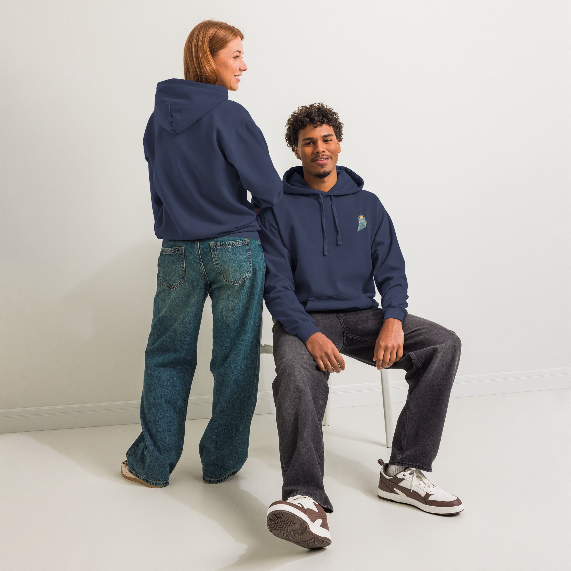 Jolly & Goode Hoodies S British Blue Hoodie | Garment-dyed Cheeky British Style