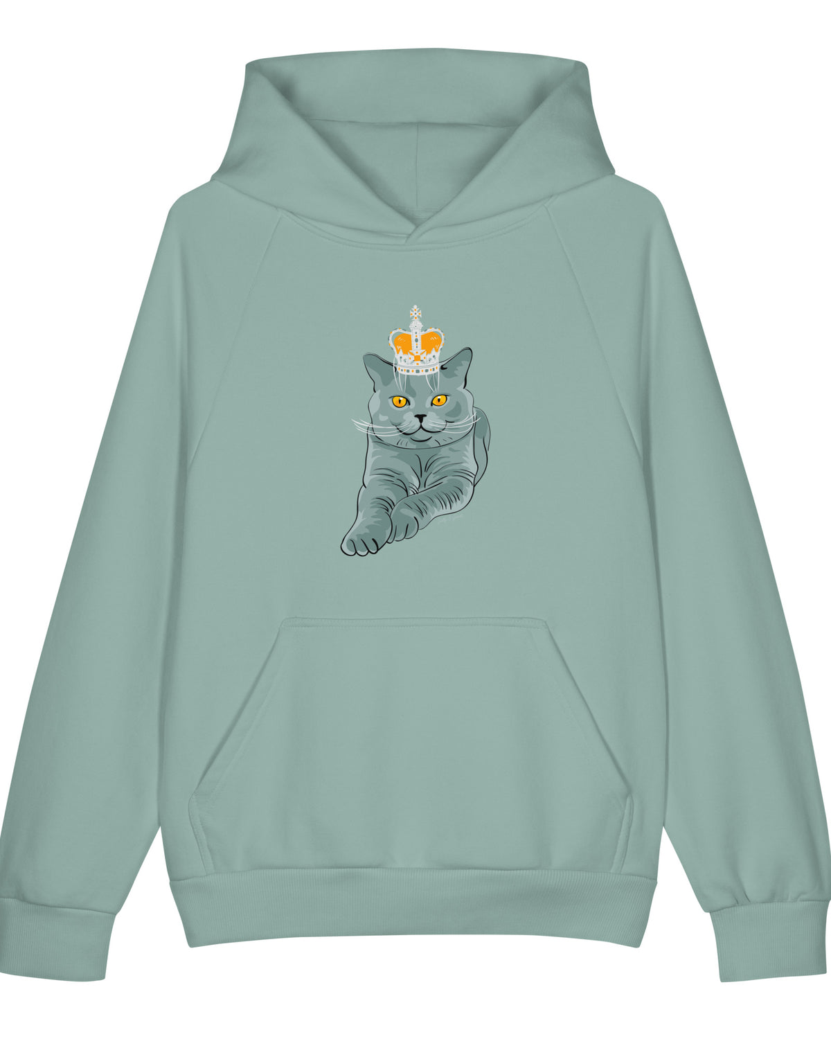 Jolly & Goode Hoodies S Crowned British Blue Heavyweight Hoodie Cheeky British Style