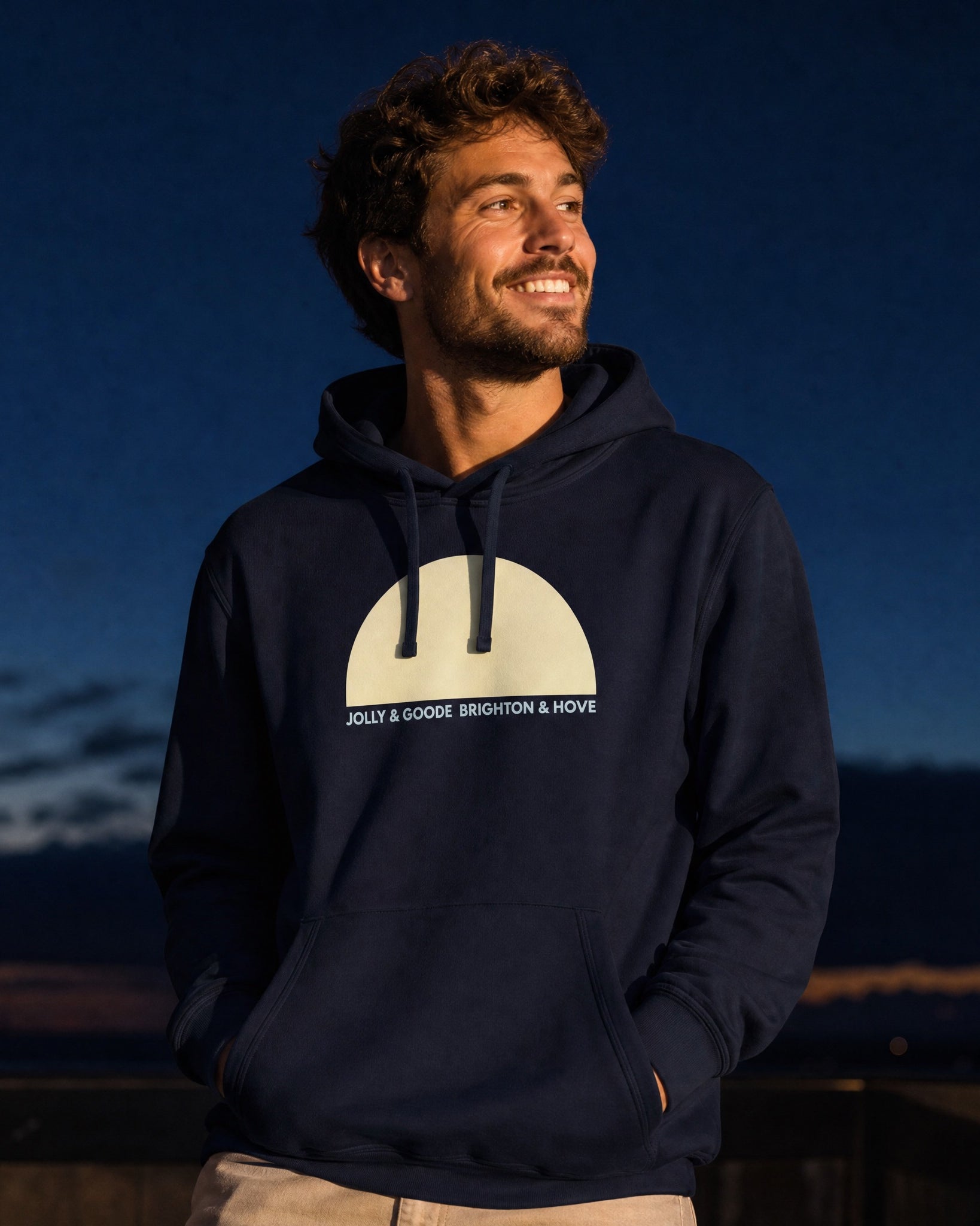 Jolly & Goode Hoodies S Jolly & Goode Brighton & Hove Sun Hoodie | Mid-Weight | Eco | Unisex Cheeky British Style