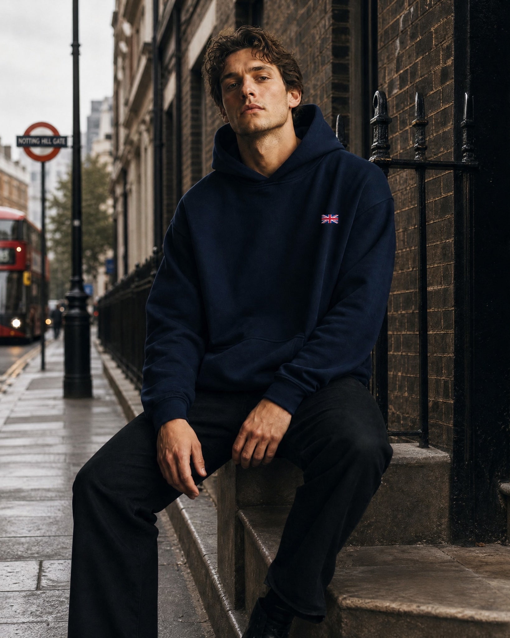 Jolly & Goode Hoodies Union Jack Hoodie | Subtle Left Chest Cheeky British Style