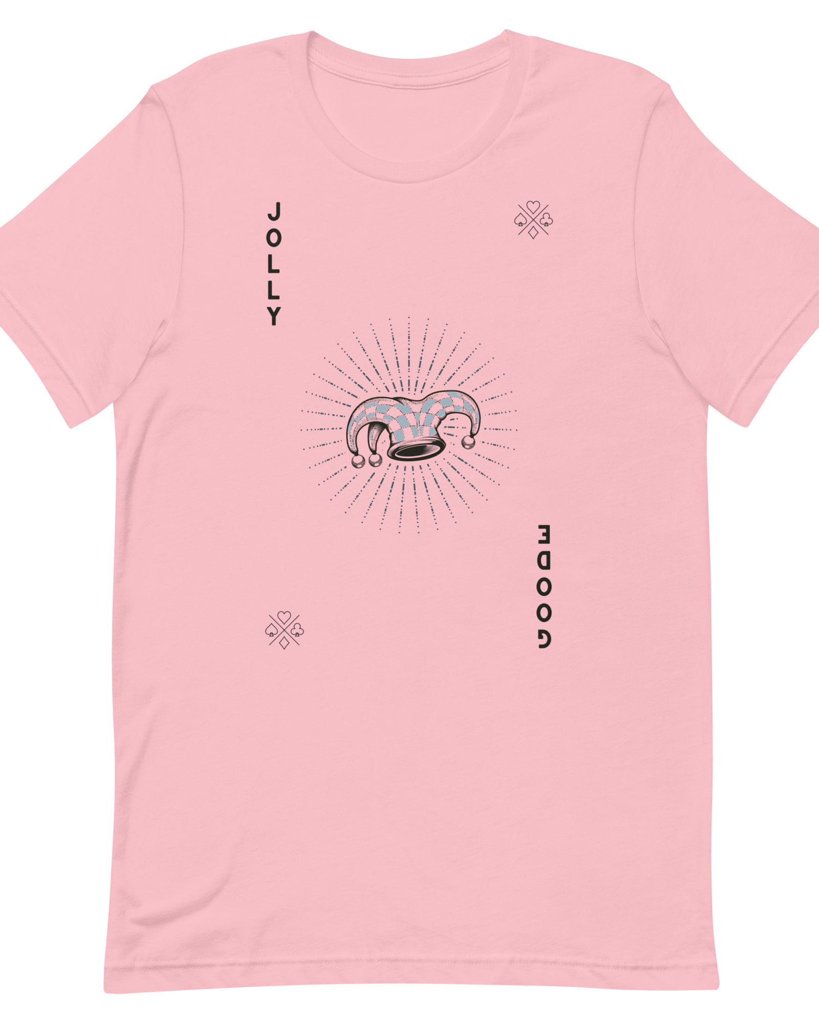 Jolly Goode Joker Card T-shirt | Unisex Pink / S Shirts & Tops Jolly & Goode