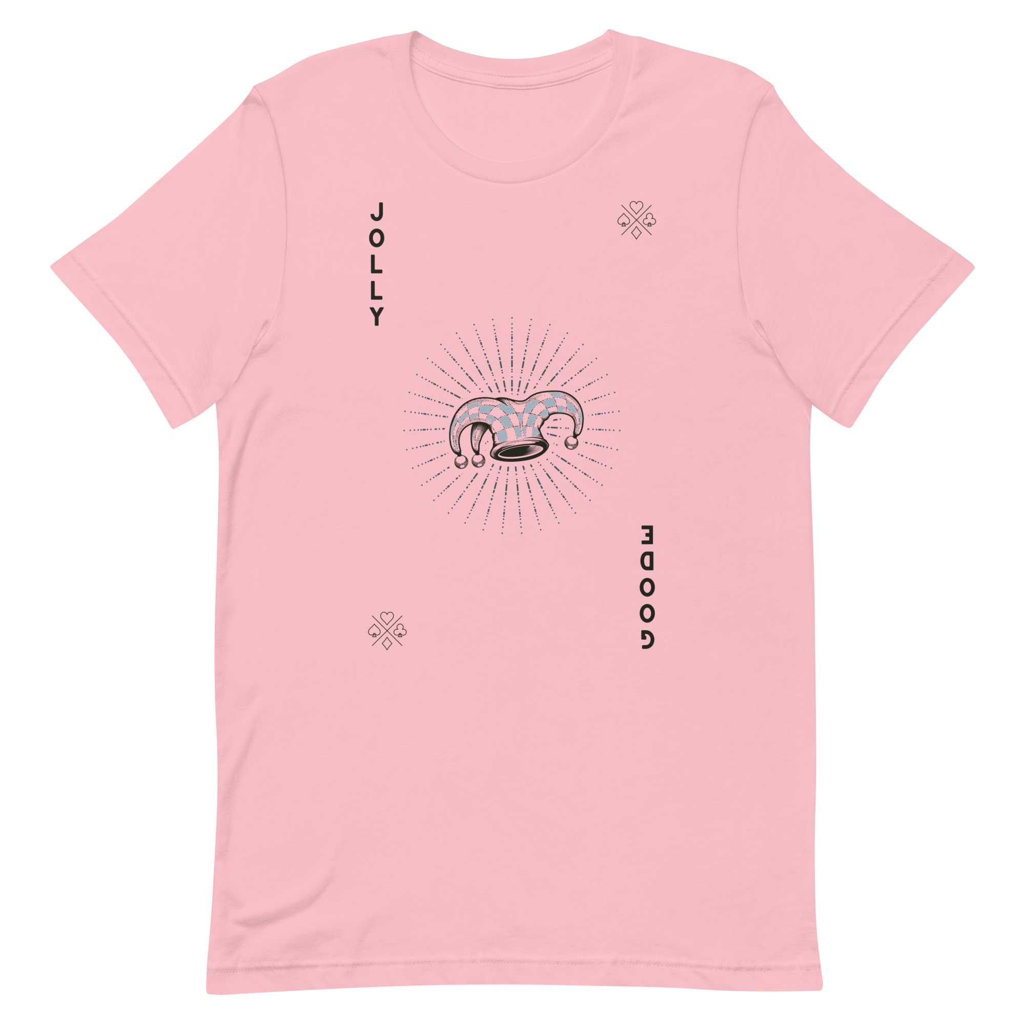 Jolly Goode Joker Card T-shirt | Unisex Pink / S Shirts & Tops Jolly & Goode