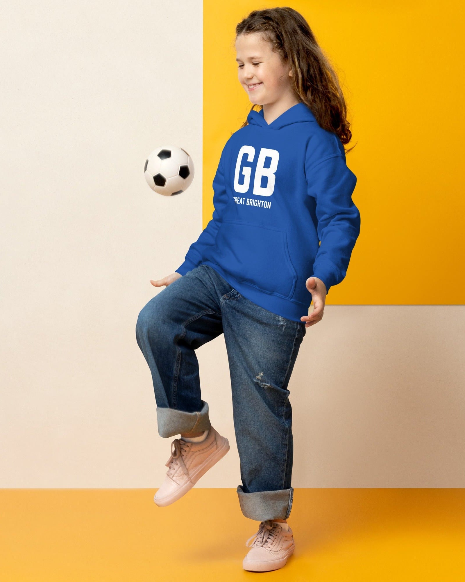 Jolly & Goode Kids Hoodies Team GB Great Brighton Youth Heavy Blend Hoodie Cheeky British Style