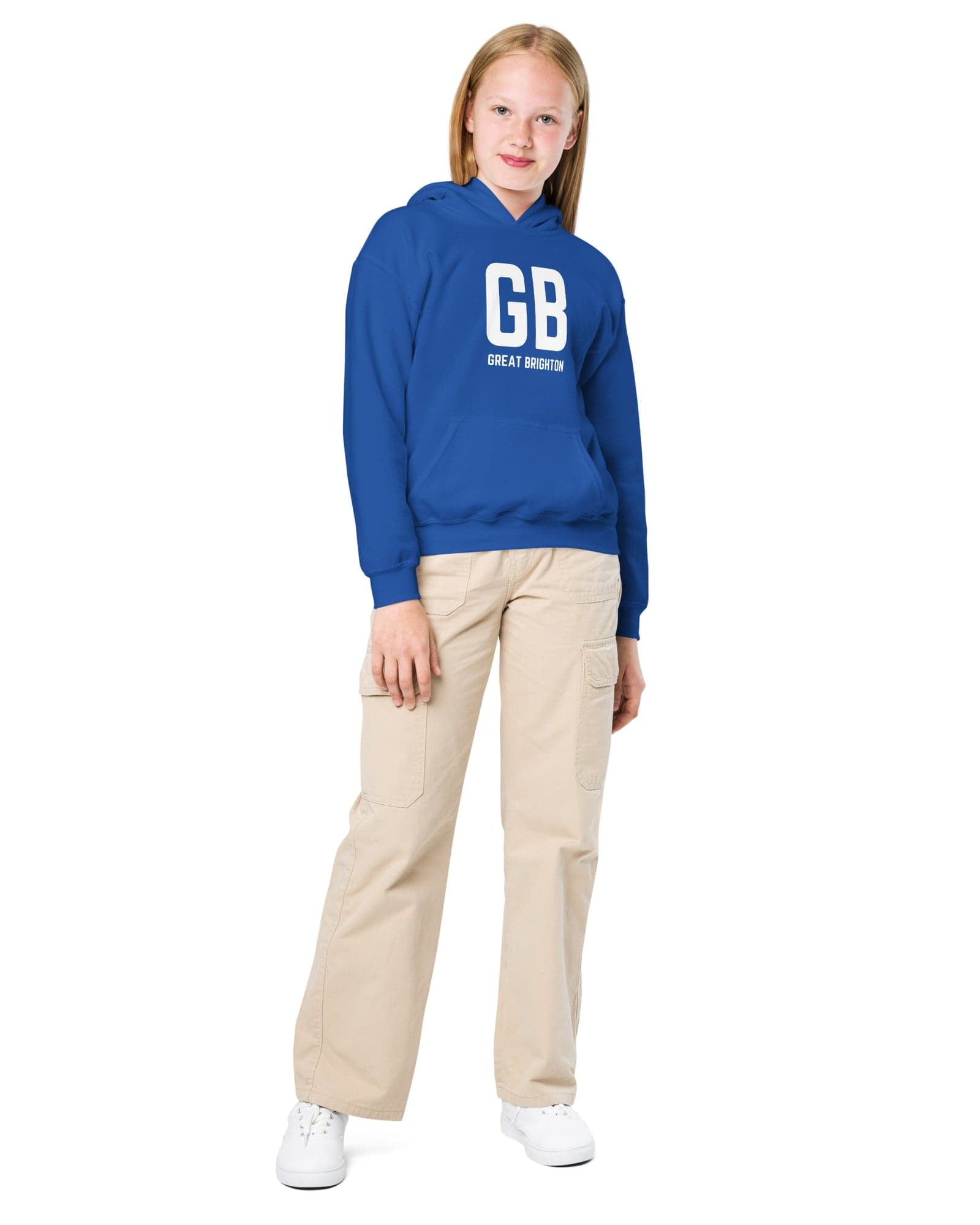 Jolly & Goode Kids Hoodies Team GB Great Brighton Youth Heavy Blend Hoodie Cheeky British Style