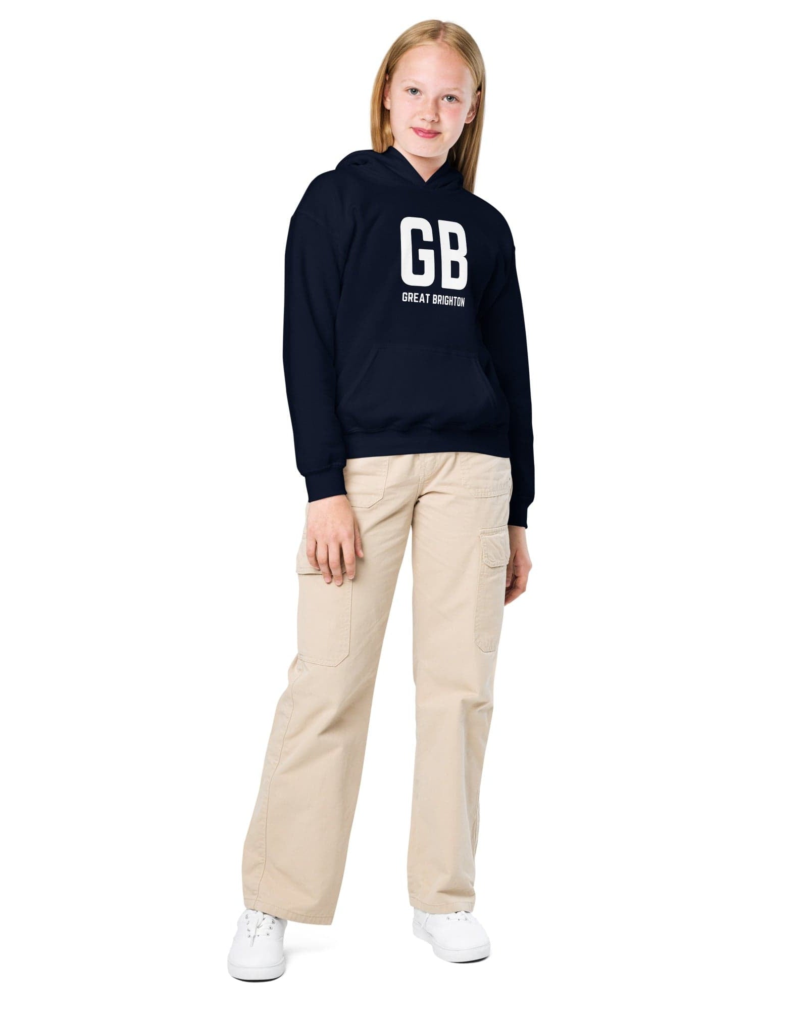 Jolly & Goode Kids Hoodies Team GB Great Brighton Youth Heavy Blend Hoodie Cheeky British Style