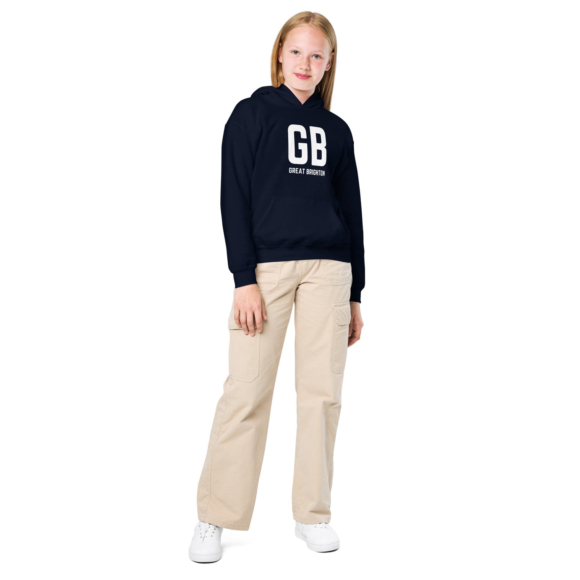 Jolly & Goode Kids Hoodies Team GB Great Brighton Youth Heavy Blend Hoodie Cheeky British Style