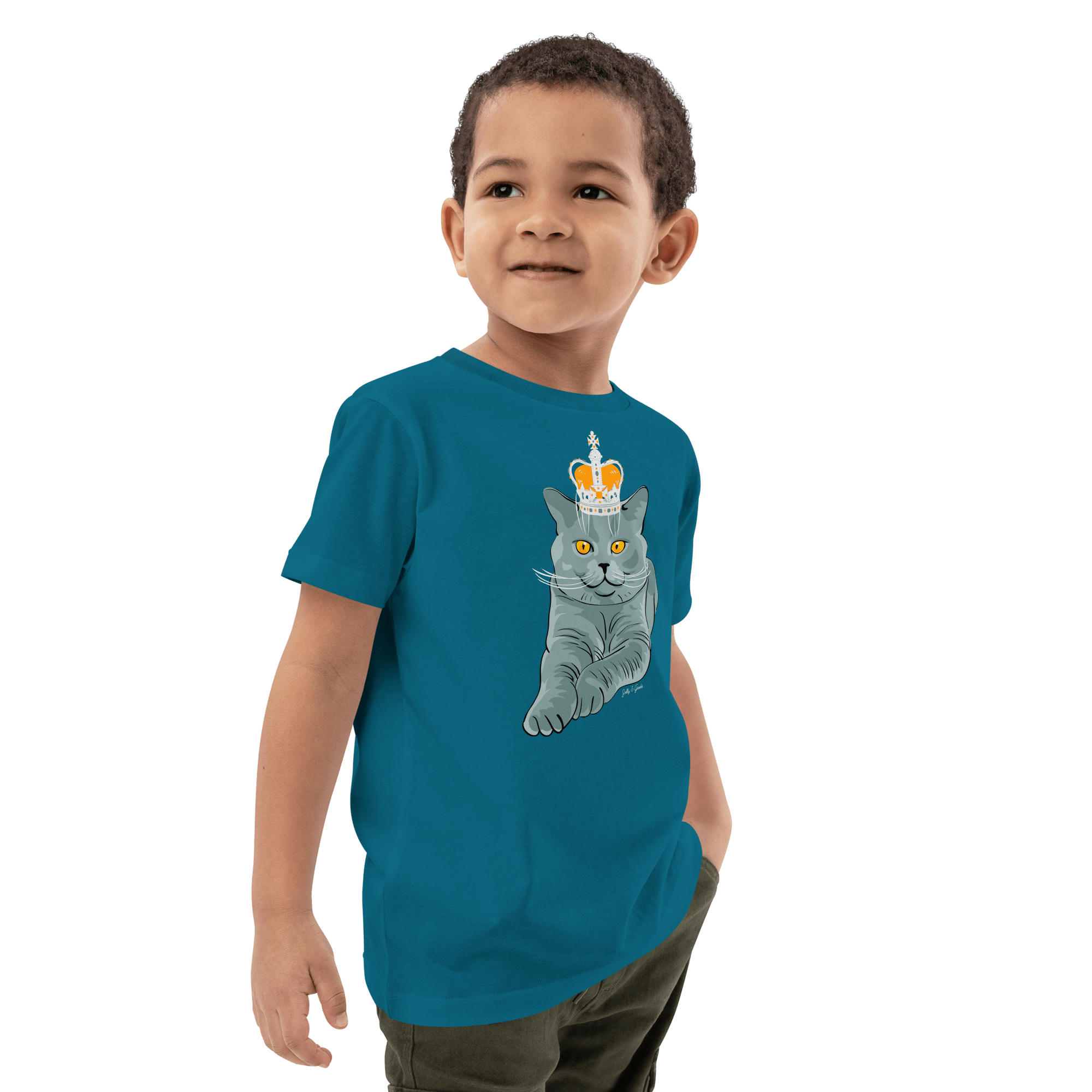 Jolly & Goode kids shirts British Blue Organic Kids T-shirt Cheeky British Style