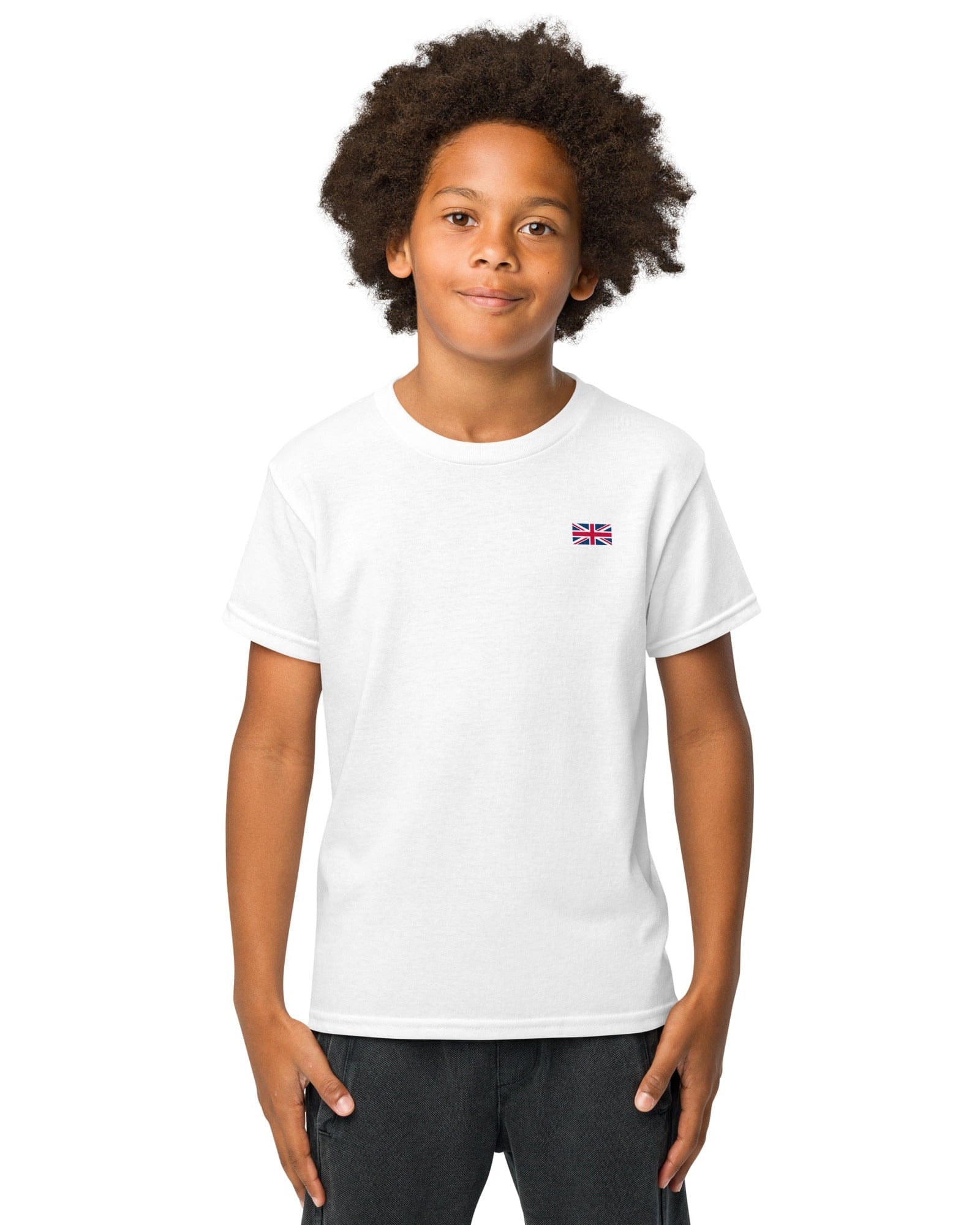 Jolly & Goode kids shirts Kids Union Jack T-shirt | Left Chest | Youth Size Cheeky British Style