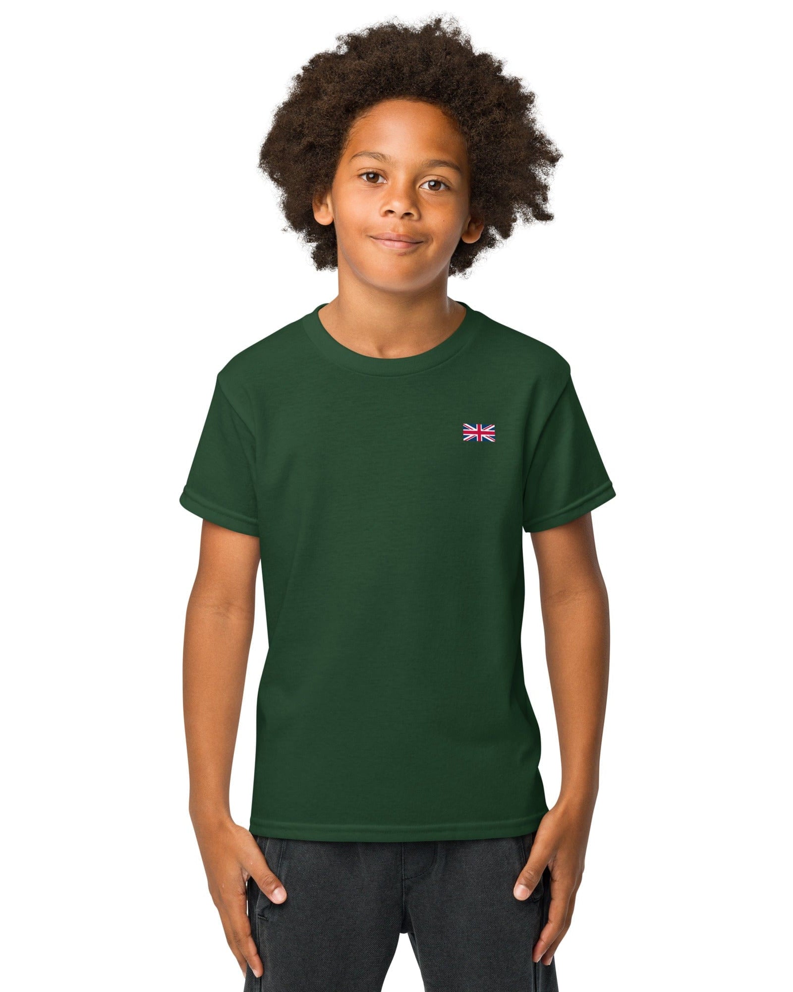 Jolly & Goode kids shirts Kids Union Jack T-shirt | Left Chest | Youth Size Cheeky British Style