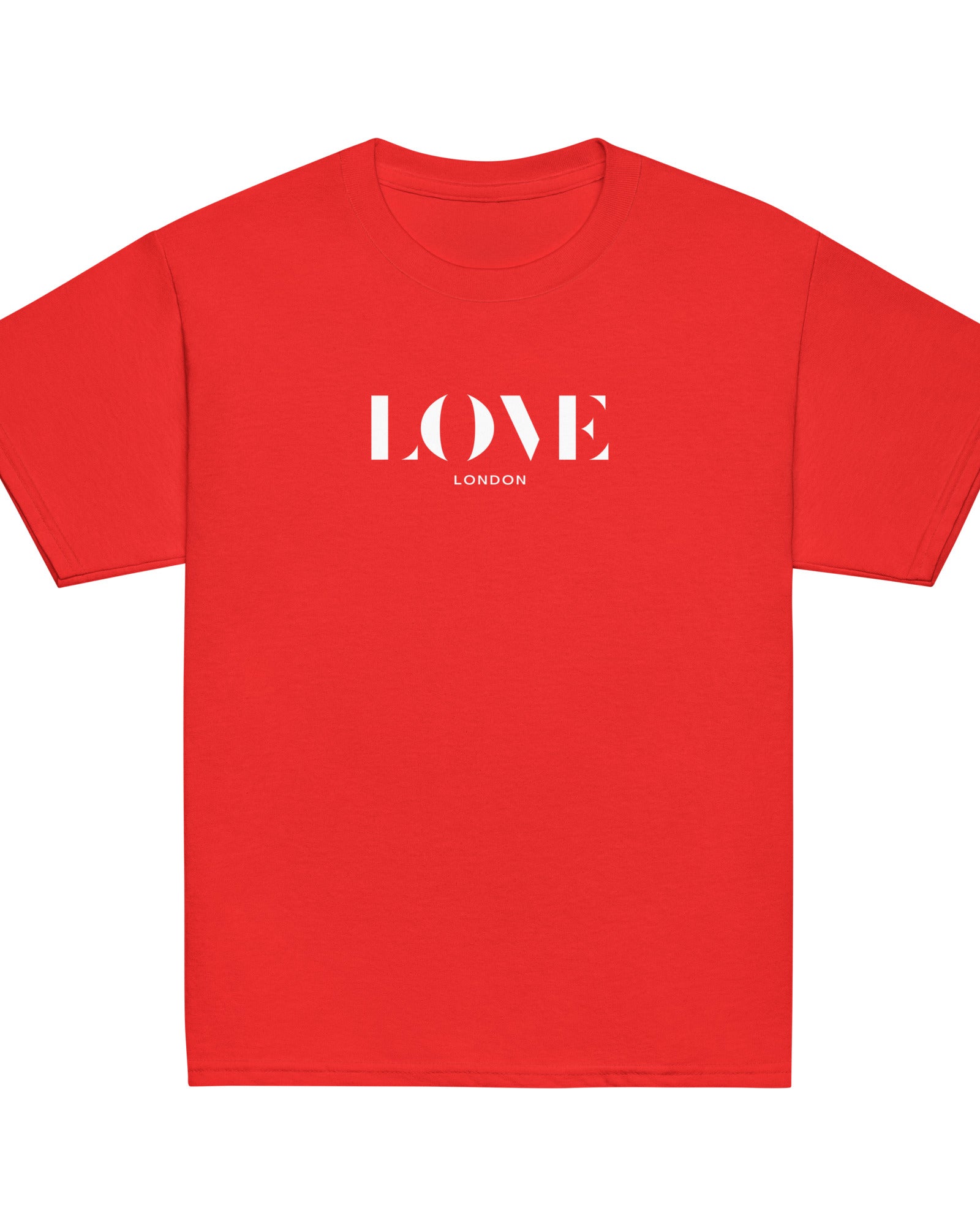 Jolly & Goode kids shirts Red / XS Love London Youth T-shirt | Unisex Cheeky British Style
