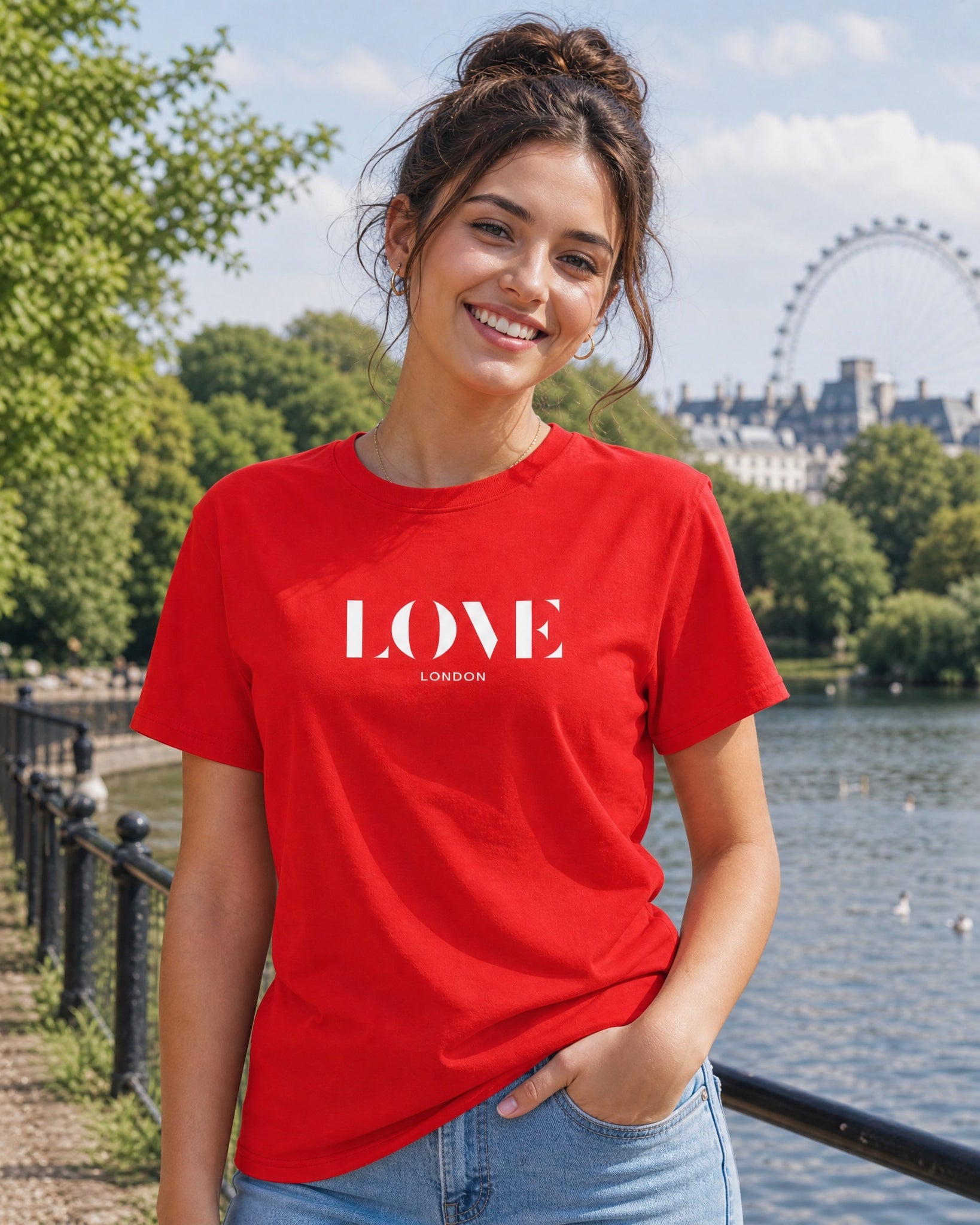 Jolly & Goode kids shirts Red / XS Love London Youth T-shirt | Unisex Cheeky British Style