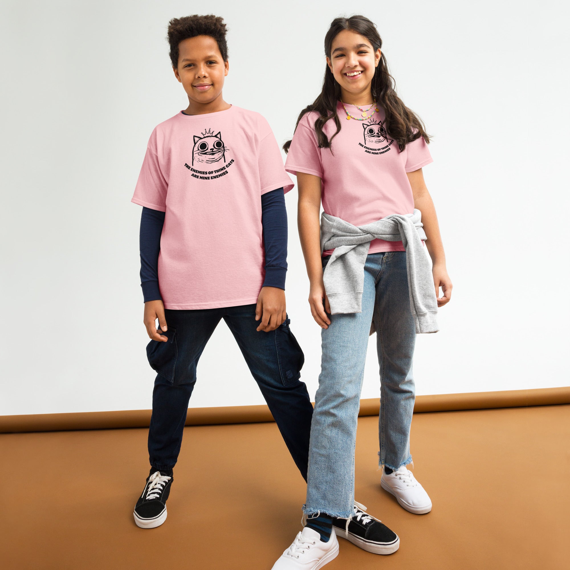 Jolly & Goode kids shirts The Enemies of Thine Cats are Mine Enemies | Youth Tee Cheeky British Style