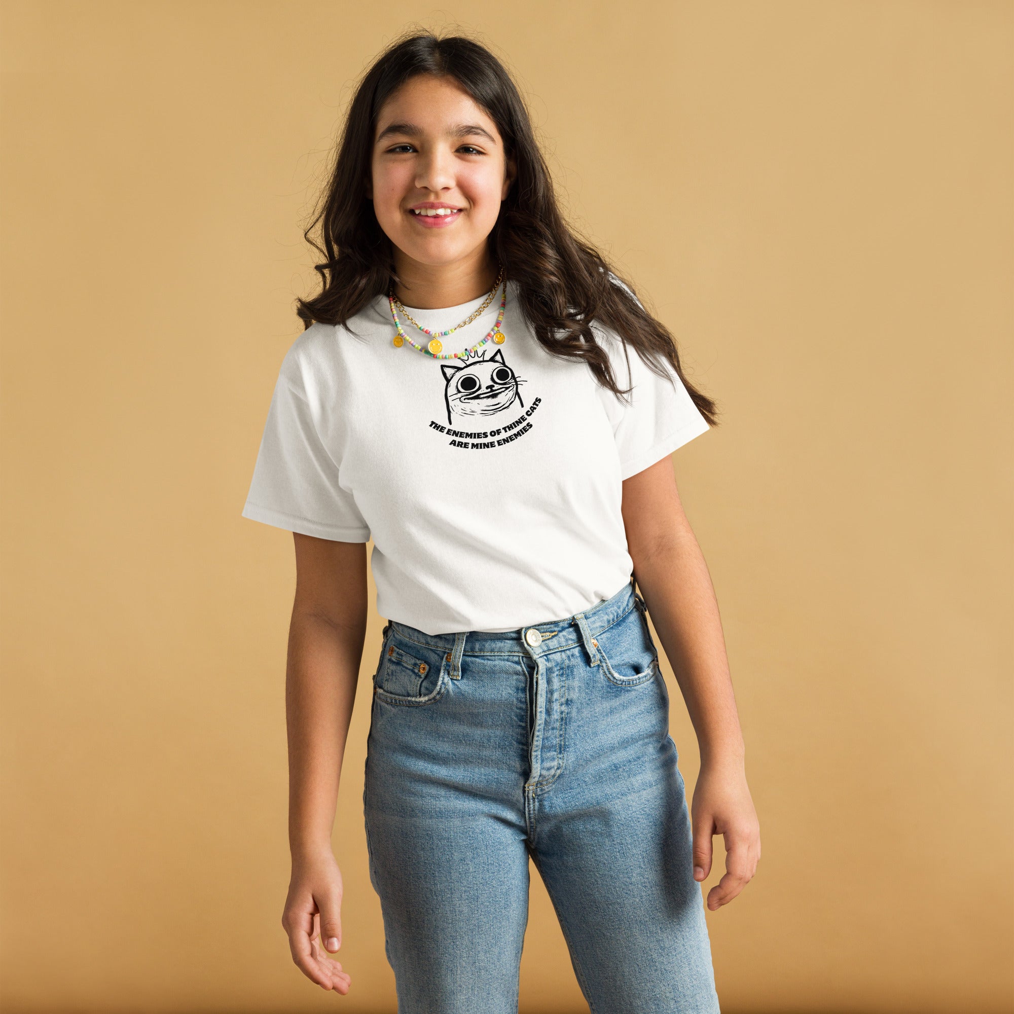 Jolly & Goode kids shirts The Enemies of Thine Cats are Mine Enemies | Youth Tee Cheeky British Style