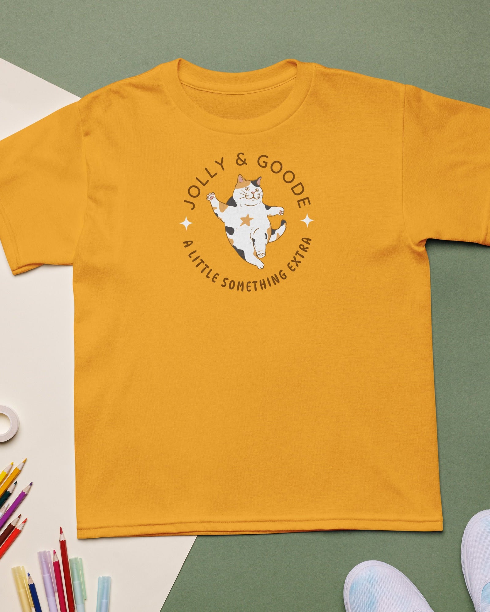 Jolly & Goode kids shirts XS Star Cat | A Little Something Extra | Youth Tee Cheeky British Style