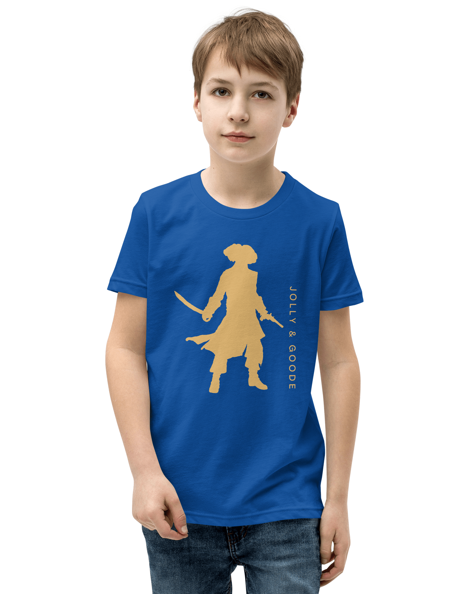 Jolly & Goode kids t-shirts True Royal / S Jolly & Goode Pirate Silhouette Kids T-Shirt Cheeky British Style