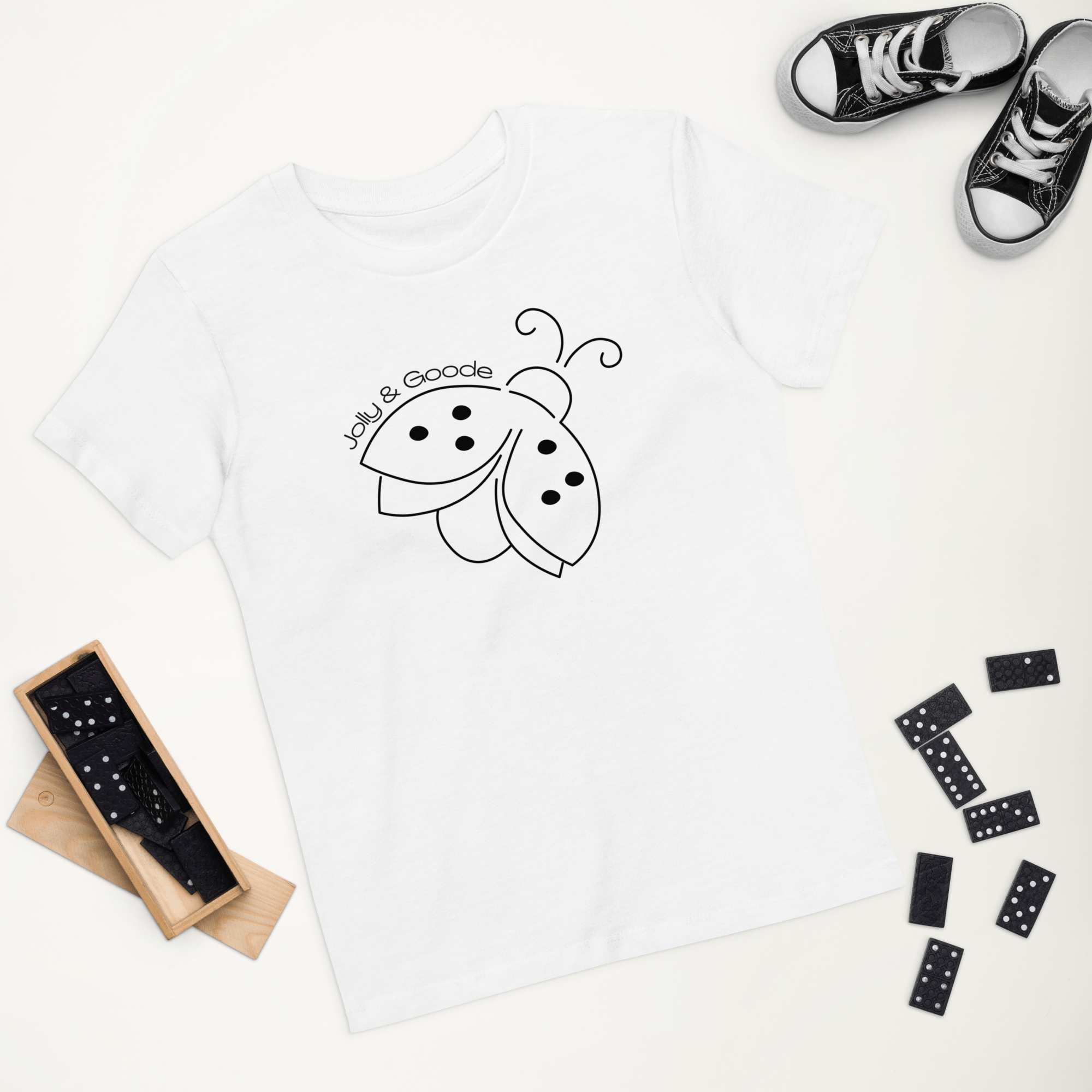Jolly & Goode Ladybug | Organic Kids T-shirt White / 3-4 Shirts & Tops Jolly & Goode