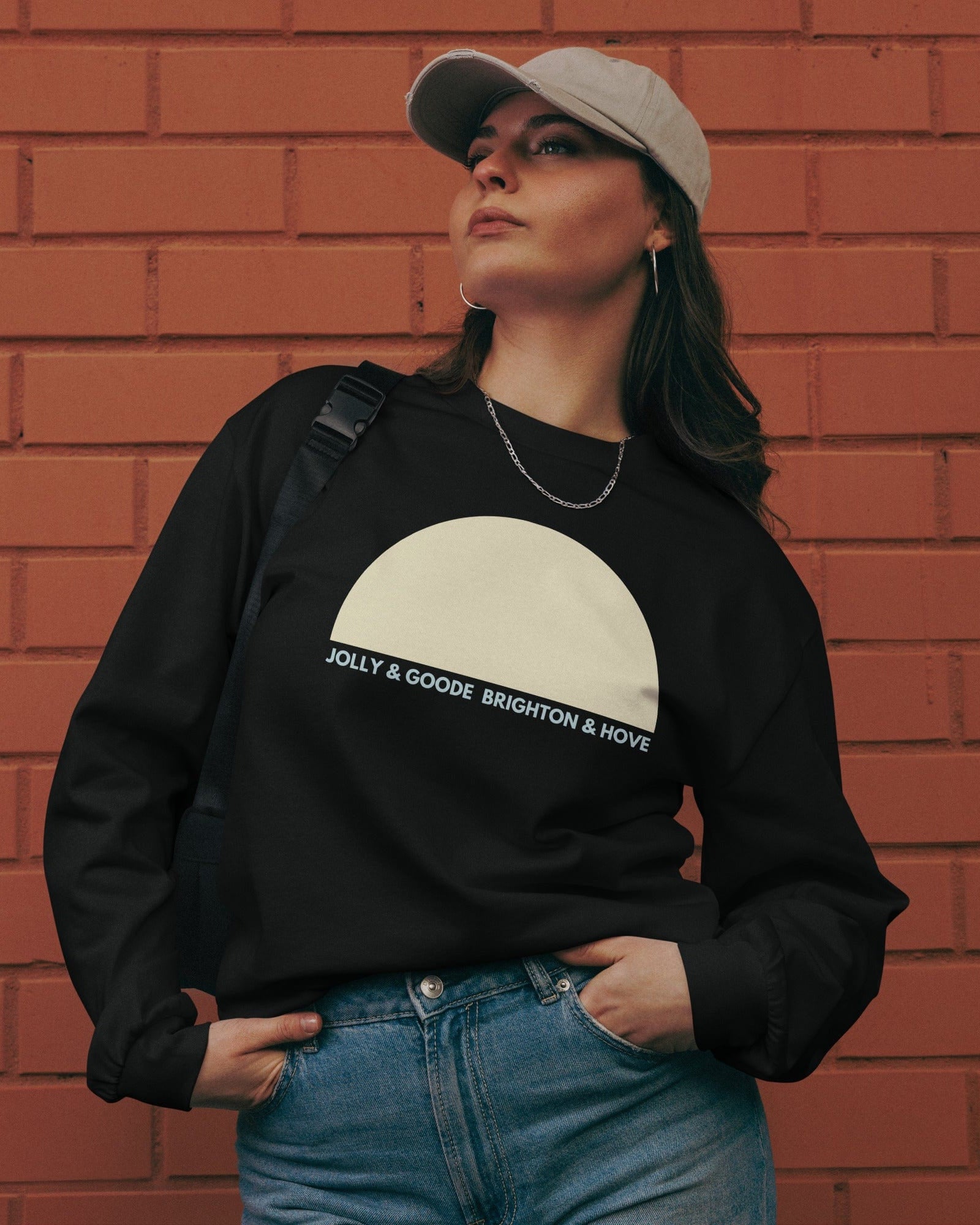 Jolly & Goode long sleeve shirts Black / S Brighton & Hove Sun | Premium Heavyweight Long Sleeve Shirt Cheeky British Style