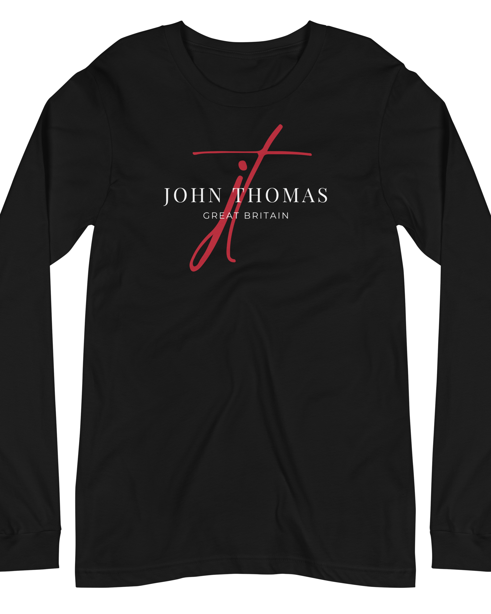 Jolly & Goode long sleeve shirts Black / XS John Thomas | Great Britain | Long-Sleeve Shirt Cheeky British Style