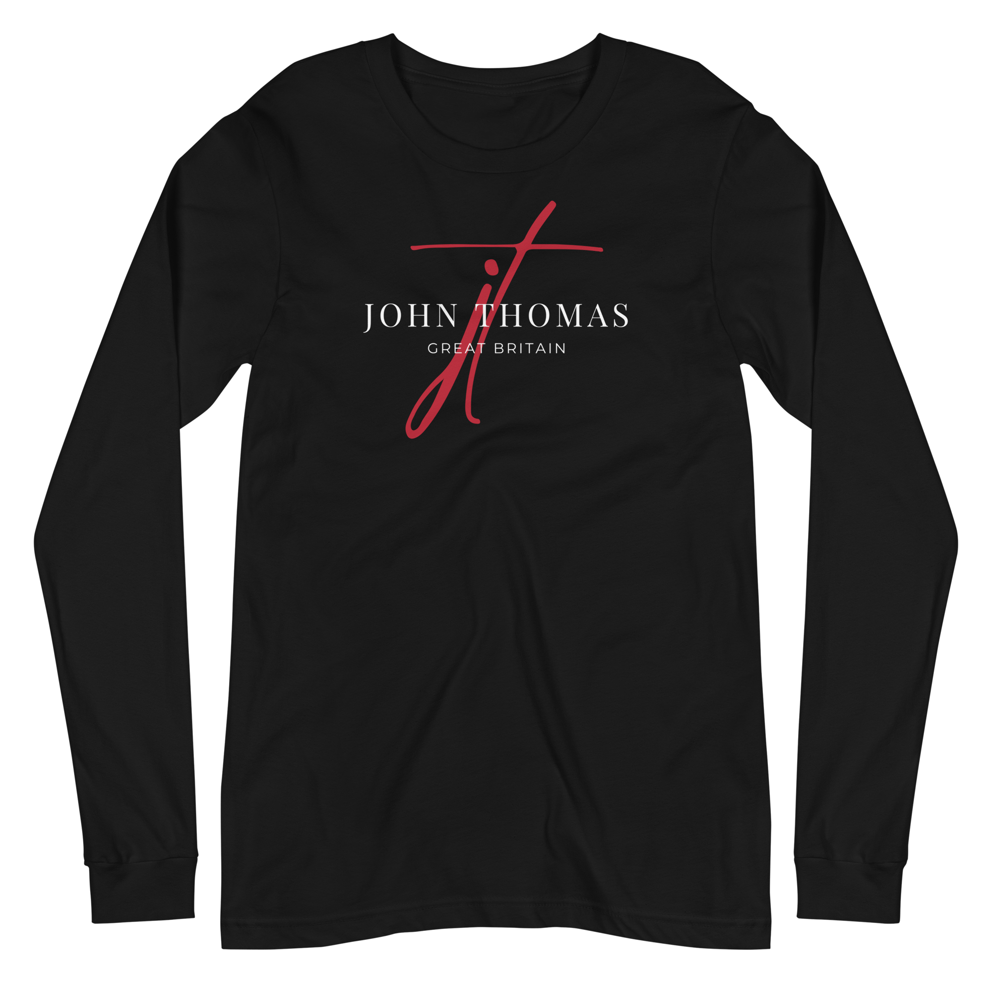 Jolly & Goode long sleeve shirts Black / XS John Thomas | Great Britain | Long-Sleeve Shirt Cheeky British Style
