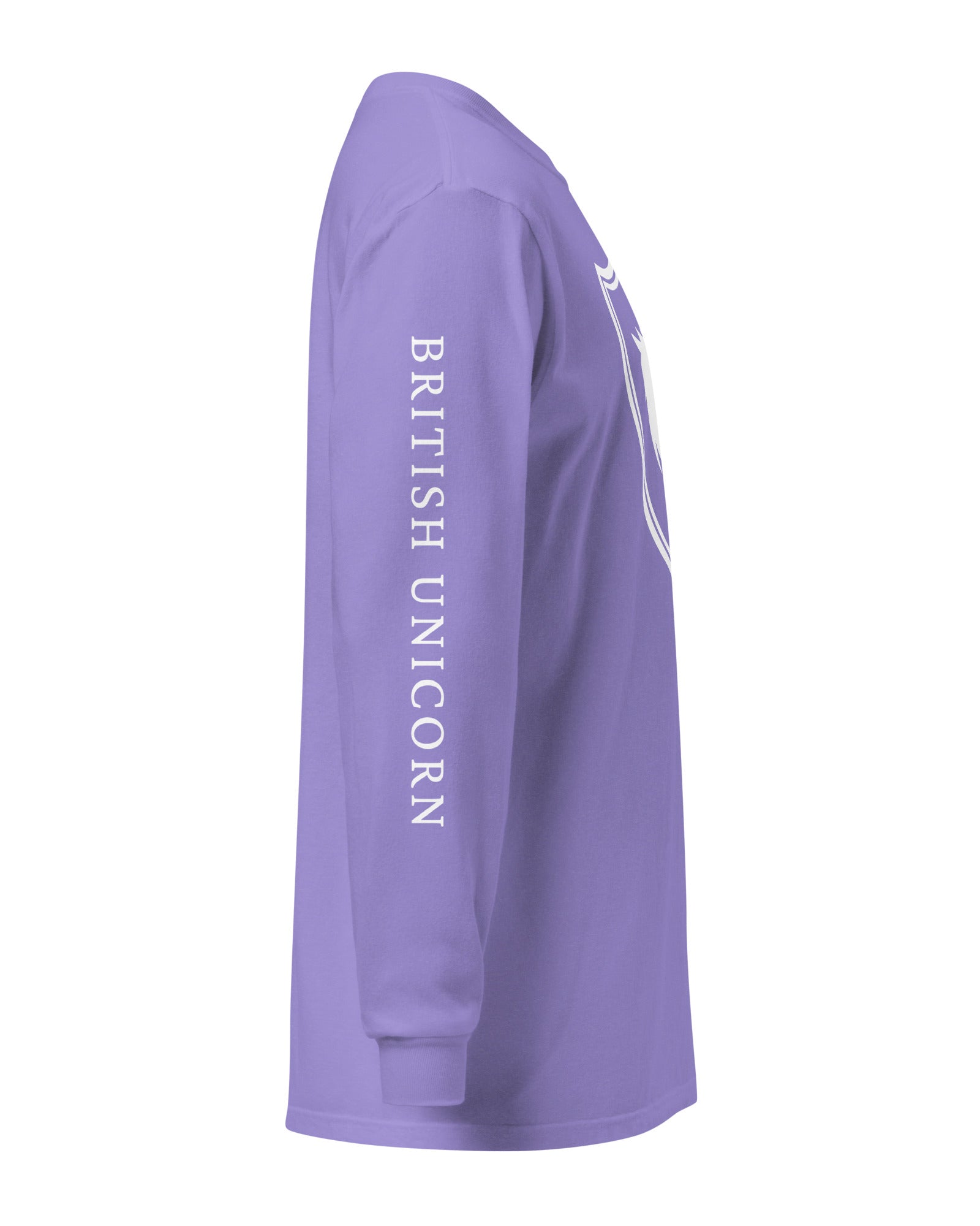 Jolly & Goode long sleeve shirts British Unicorn Shield | Garment-dyed Long-Sleeve Shirt Cheeky British Style