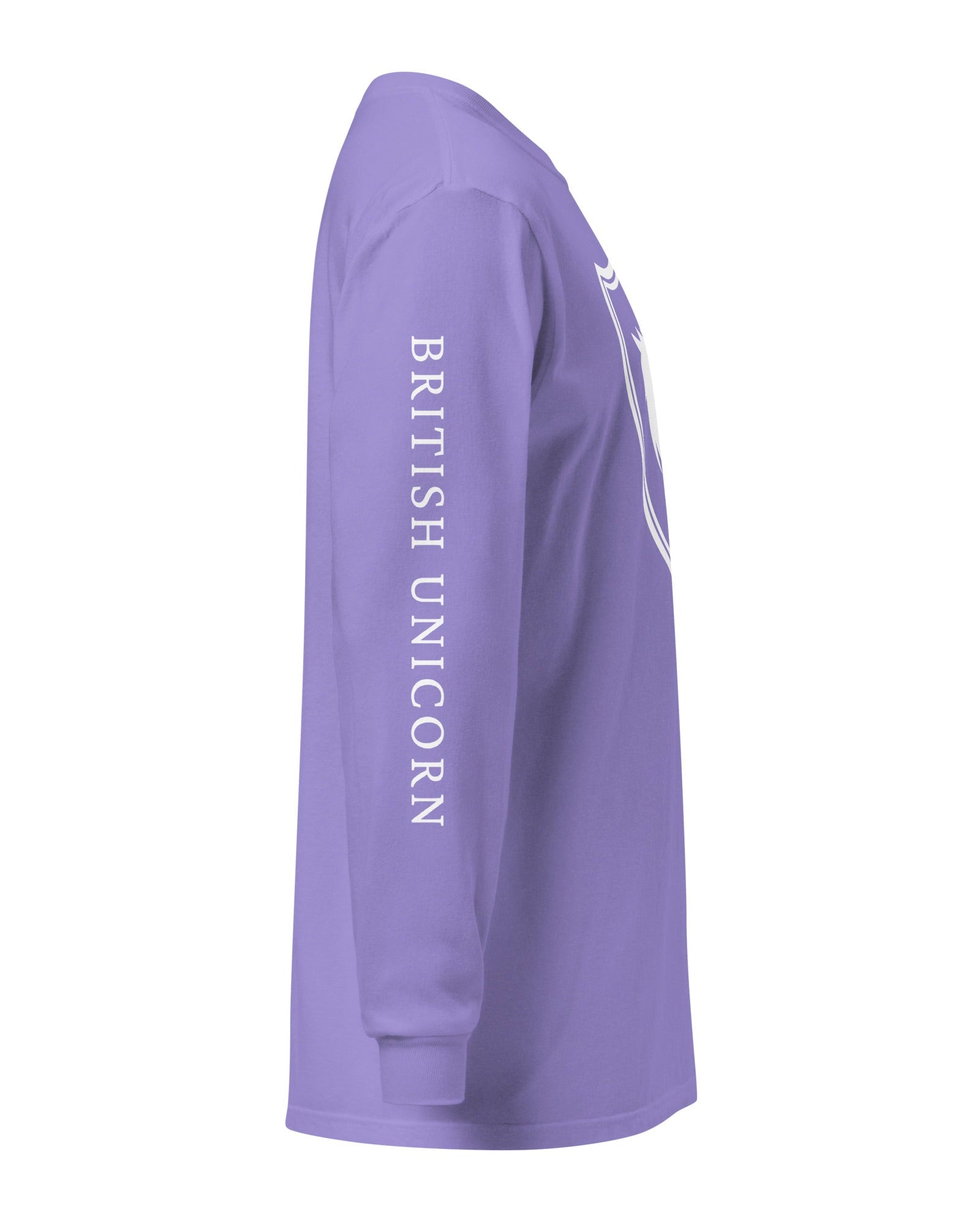 Jolly & Goode long sleeve shirts British Unicorn Shield | Garment-dyed Long-Sleeve Shirt Cheeky British Style