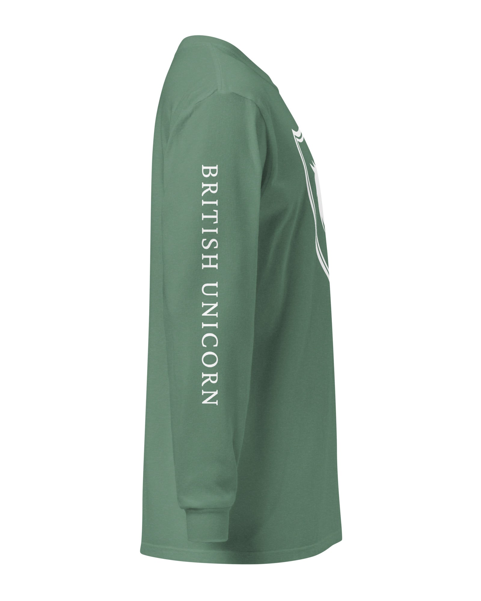 Jolly & Goode long sleeve shirts British Unicorn Shield | Garment-dyed Long-Sleeve Shirt Cheeky British Style