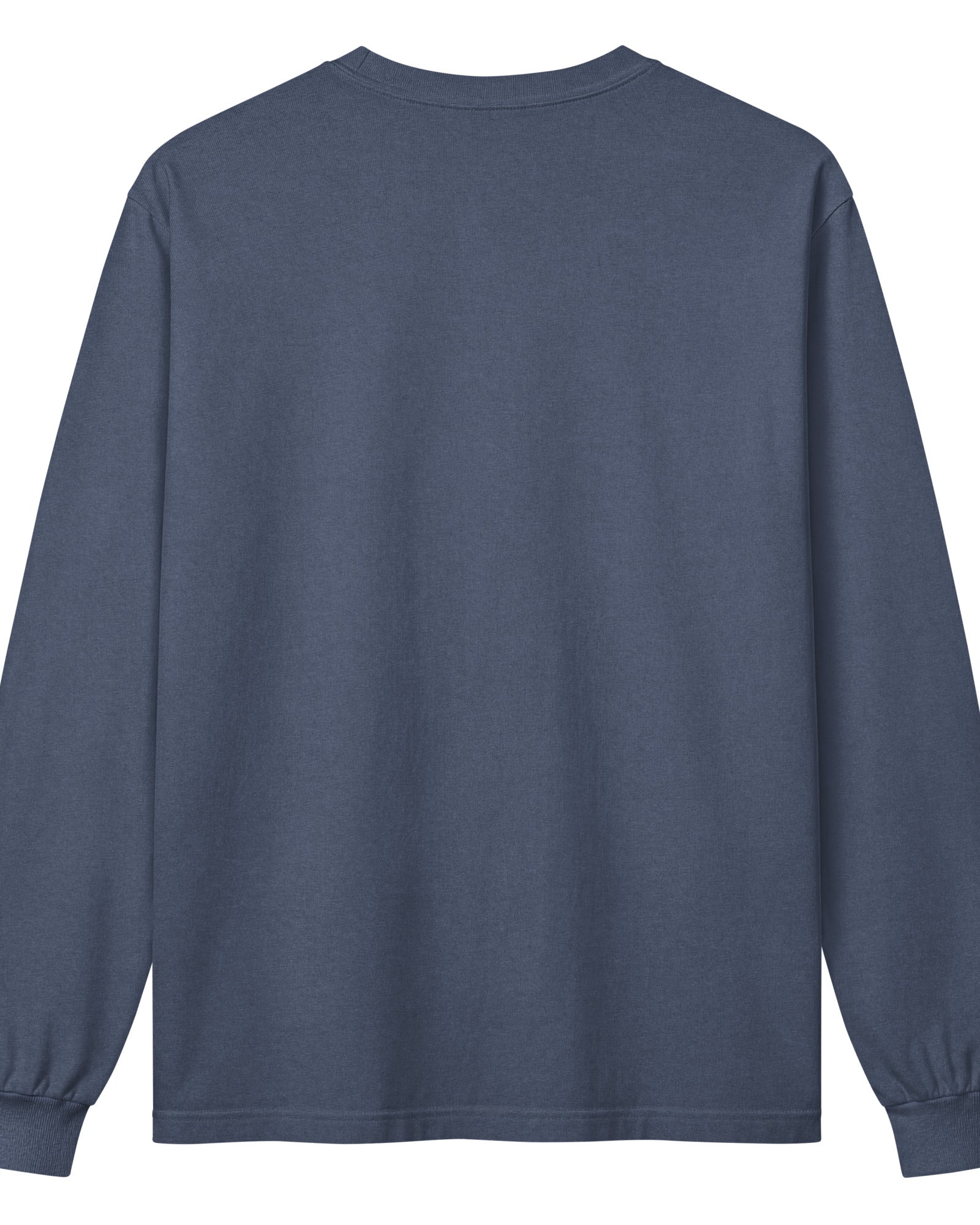Jolly & Goode long sleeve shirts Crowned British Blue Cat Long Sleeve Tee | Garment Dyed | Unisex Cheeky British Style