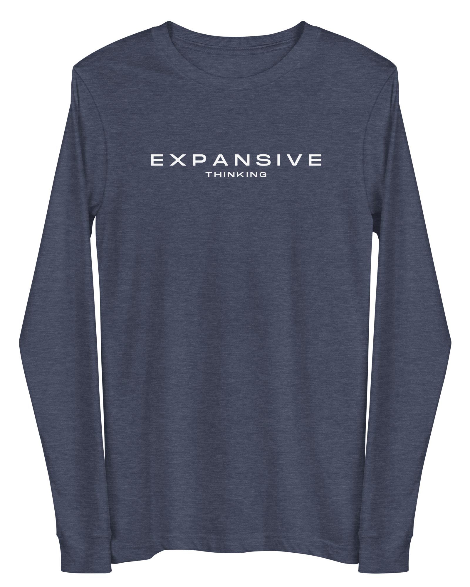 Jolly & Goode long sleeve shirts Heather Navy / XS Expansive Thinking Long-Sleeve Shirt Cheeky British Style