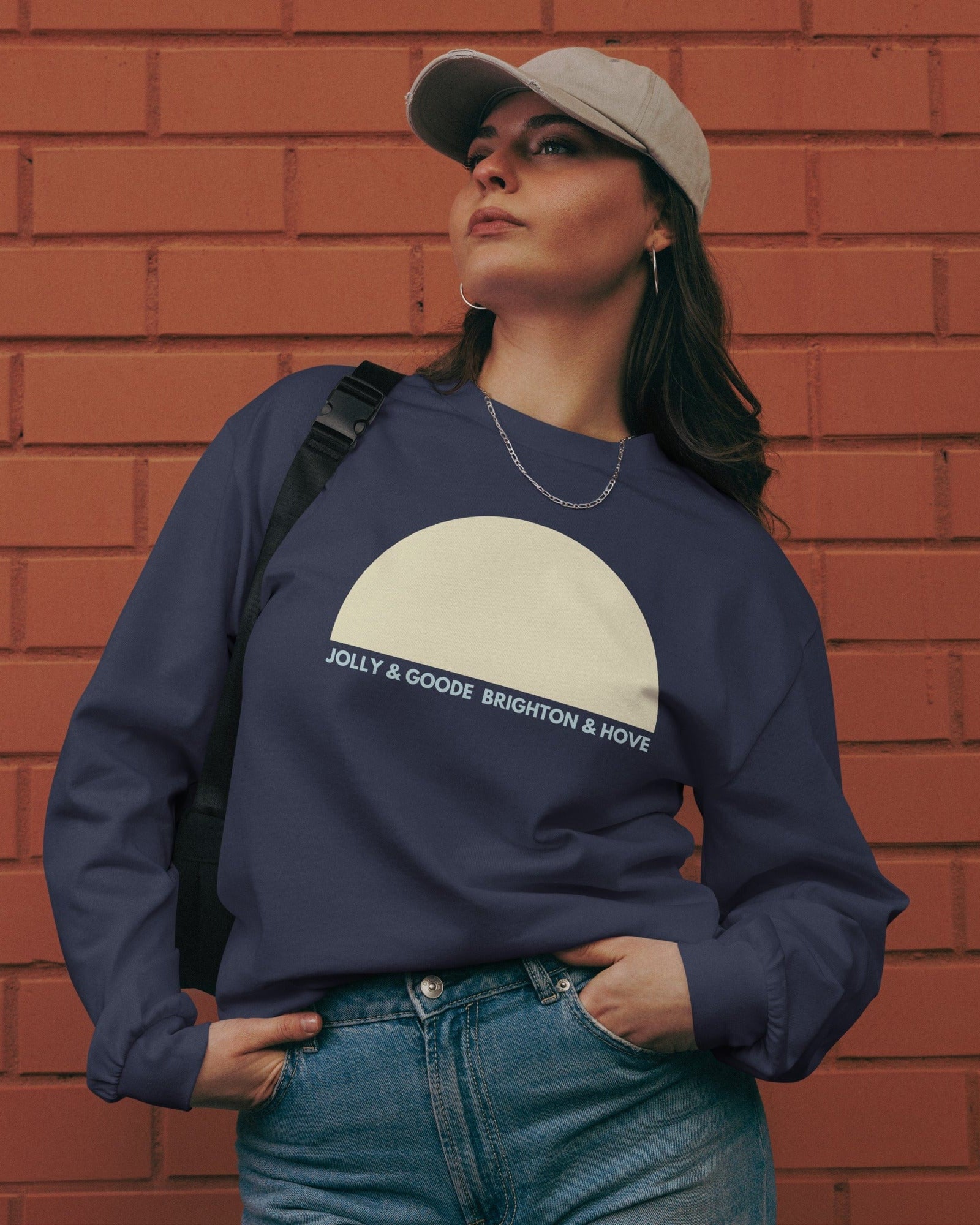 Jolly & Goode long sleeve shirts Midnight Blue / S Brighton & Hove Sun | Premium Heavyweight Long Sleeve Shirt Cheeky British Style