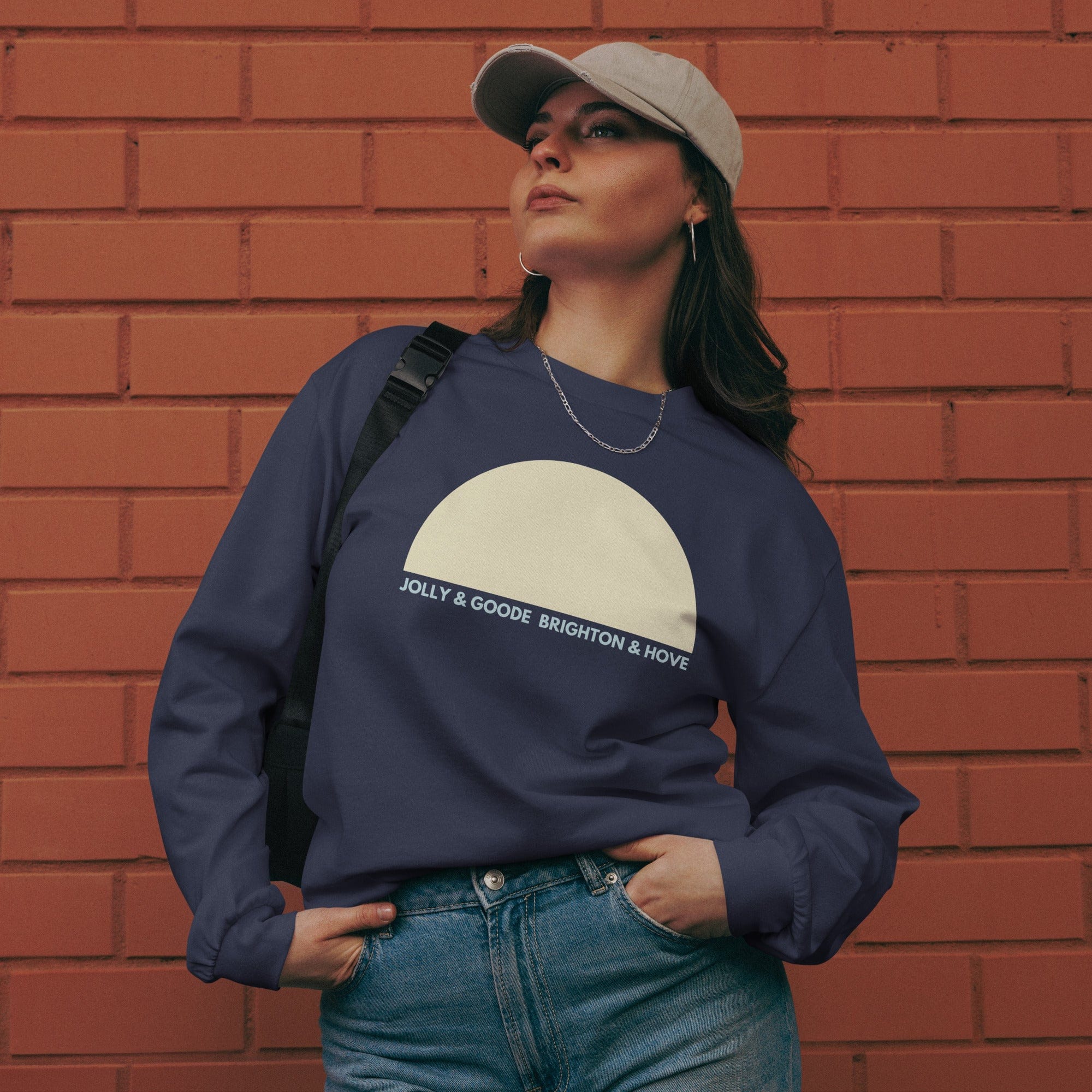 Jolly & Goode long sleeve shirts Midnight Blue / S Brighton & Hove Sun | Premium Heavyweight Long Sleeve Shirt Cheeky British Style