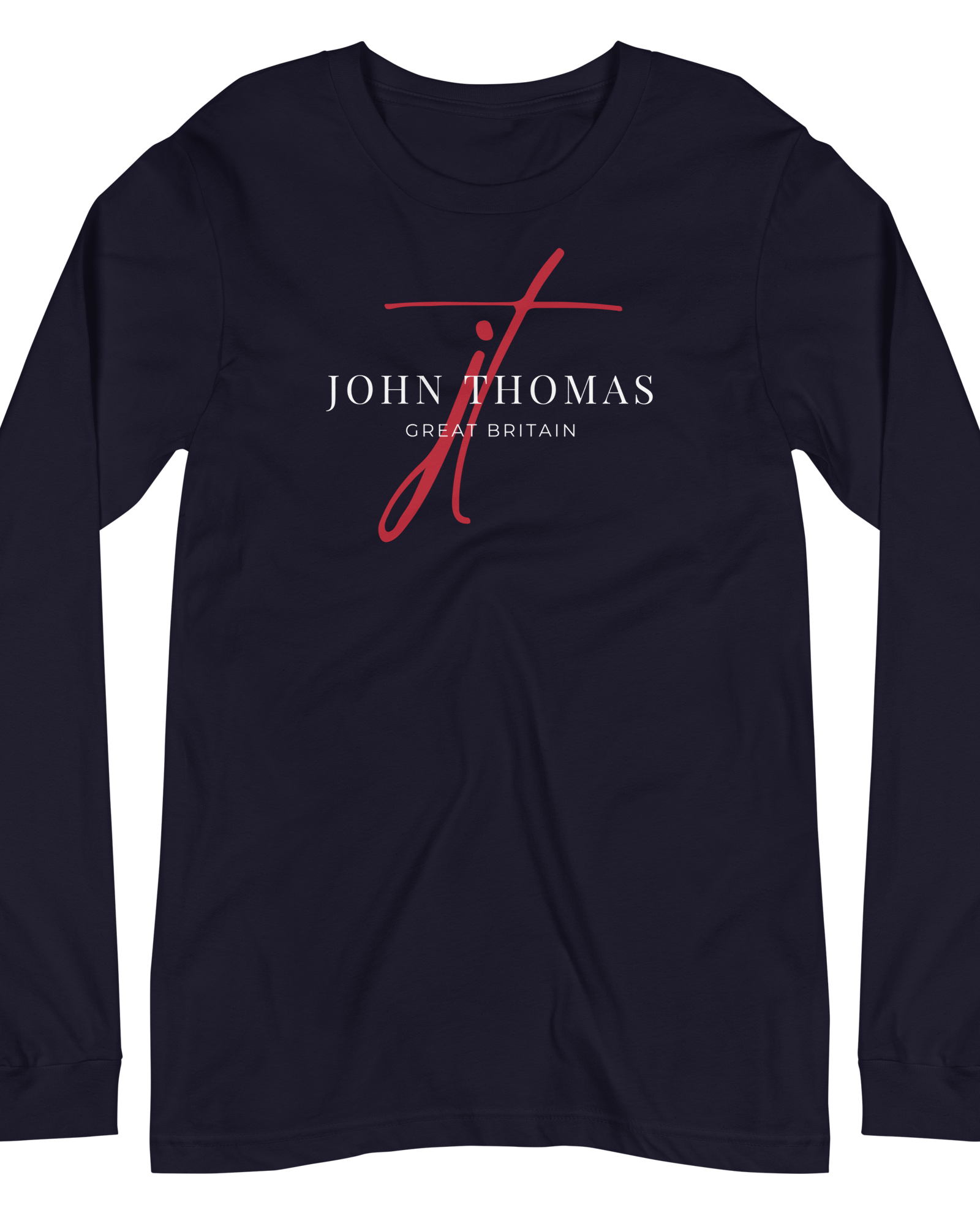 Jolly & Goode long sleeve shirts Navy / XS John Thomas | Great Britain | Long-Sleeve Shirt Cheeky British Style