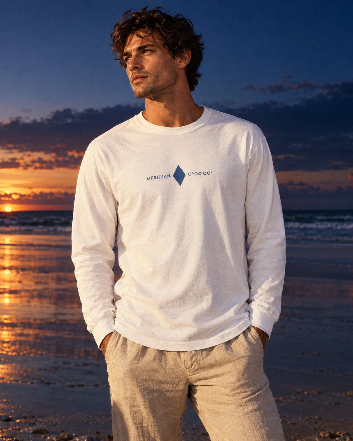 Jolly & Goode long sleeve shirts Prime Meridian 0° 0′ 0″ Long Sleeve Shirt Cheeky British Style