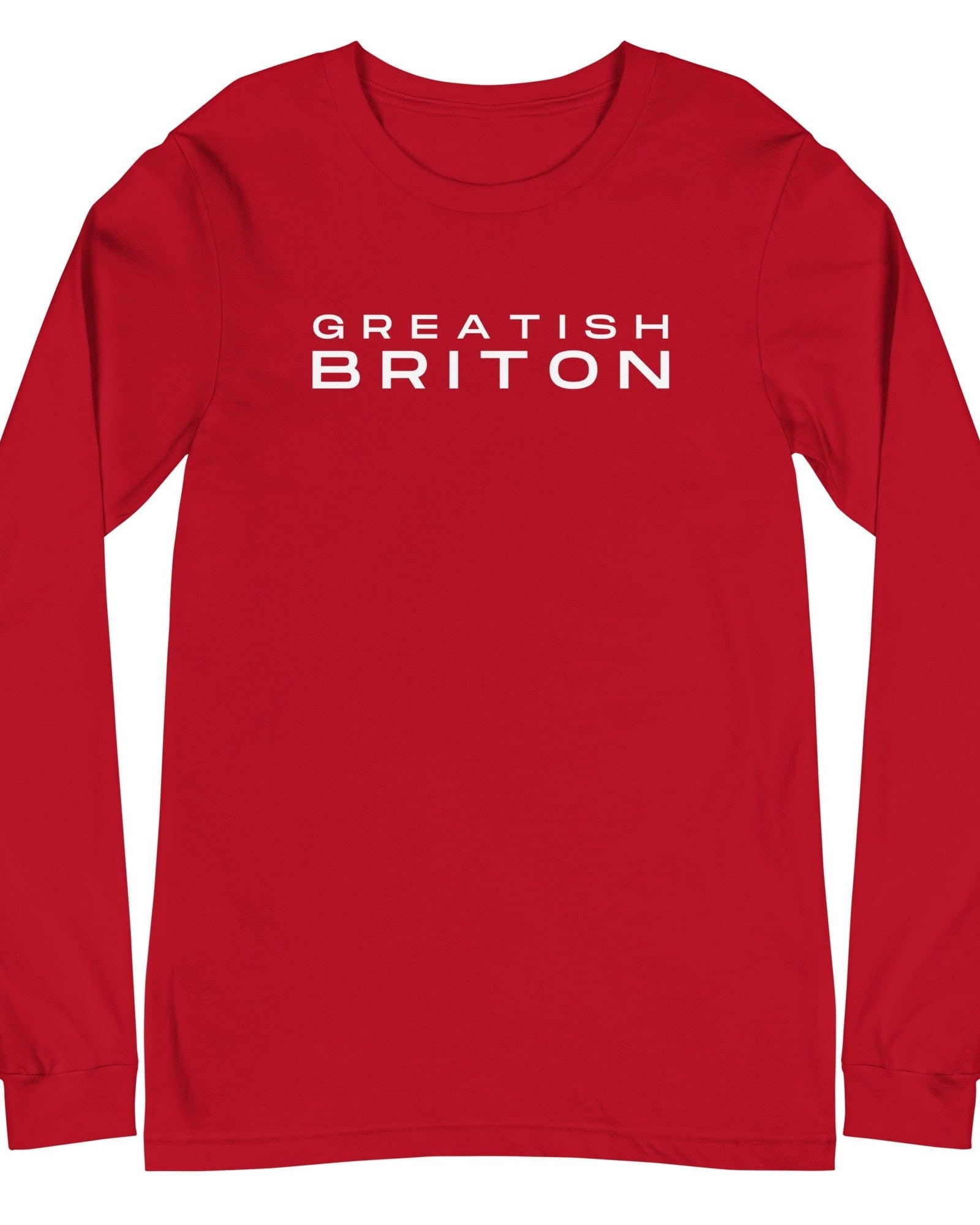 Jolly & Goode long sleeve shirts Red / XS Greatish Briton Long-Sleeve Shirt Cheeky British Style