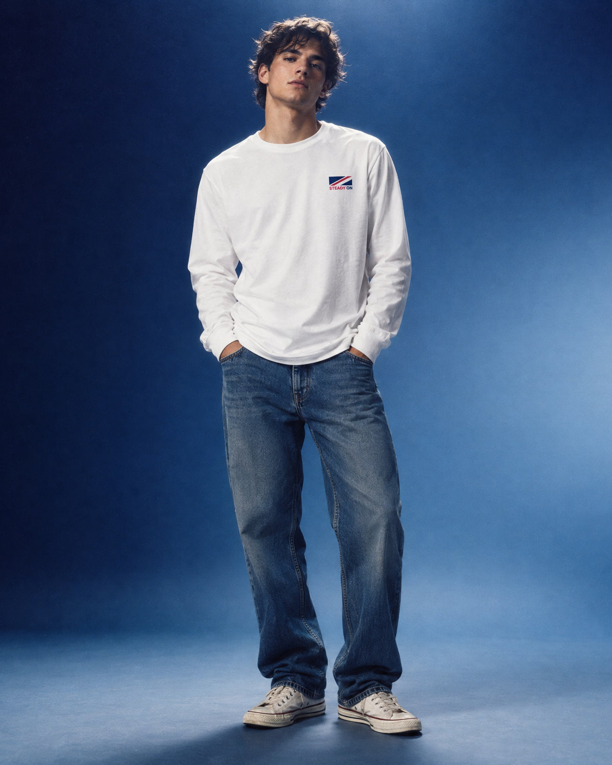 Jolly & Goode long sleeve shirts Steady On Long Sleeve Tee Cheeky British Style