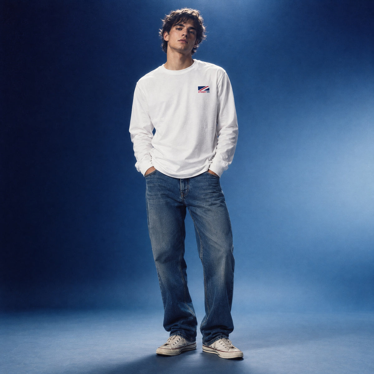 Jolly & Goode long sleeve shirts Steady On Long Sleeve Tee Cheeky British Style