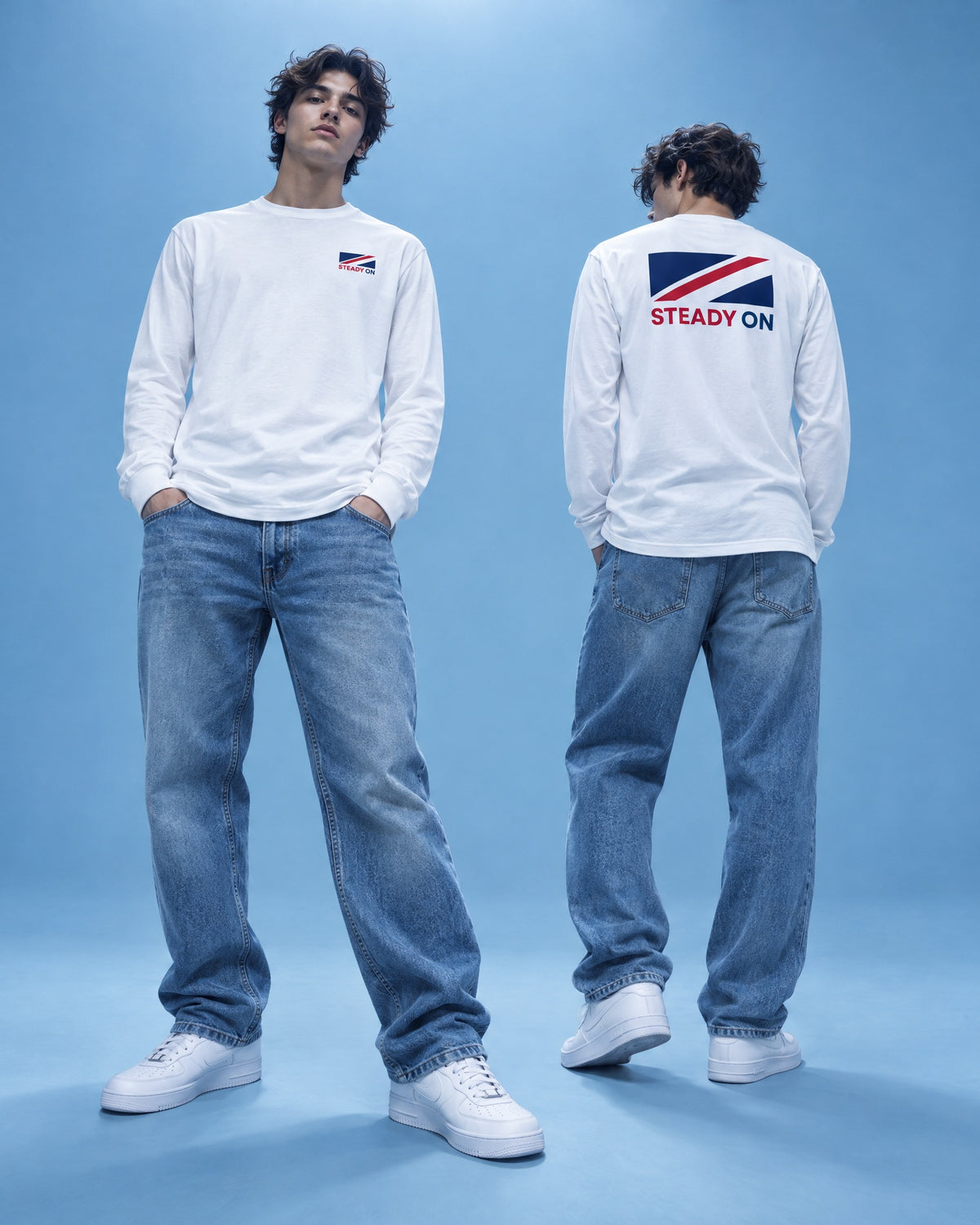 Jolly & Goode long sleeve shirts XS Steady On Long Sleeve Tee Cheeky British Style
