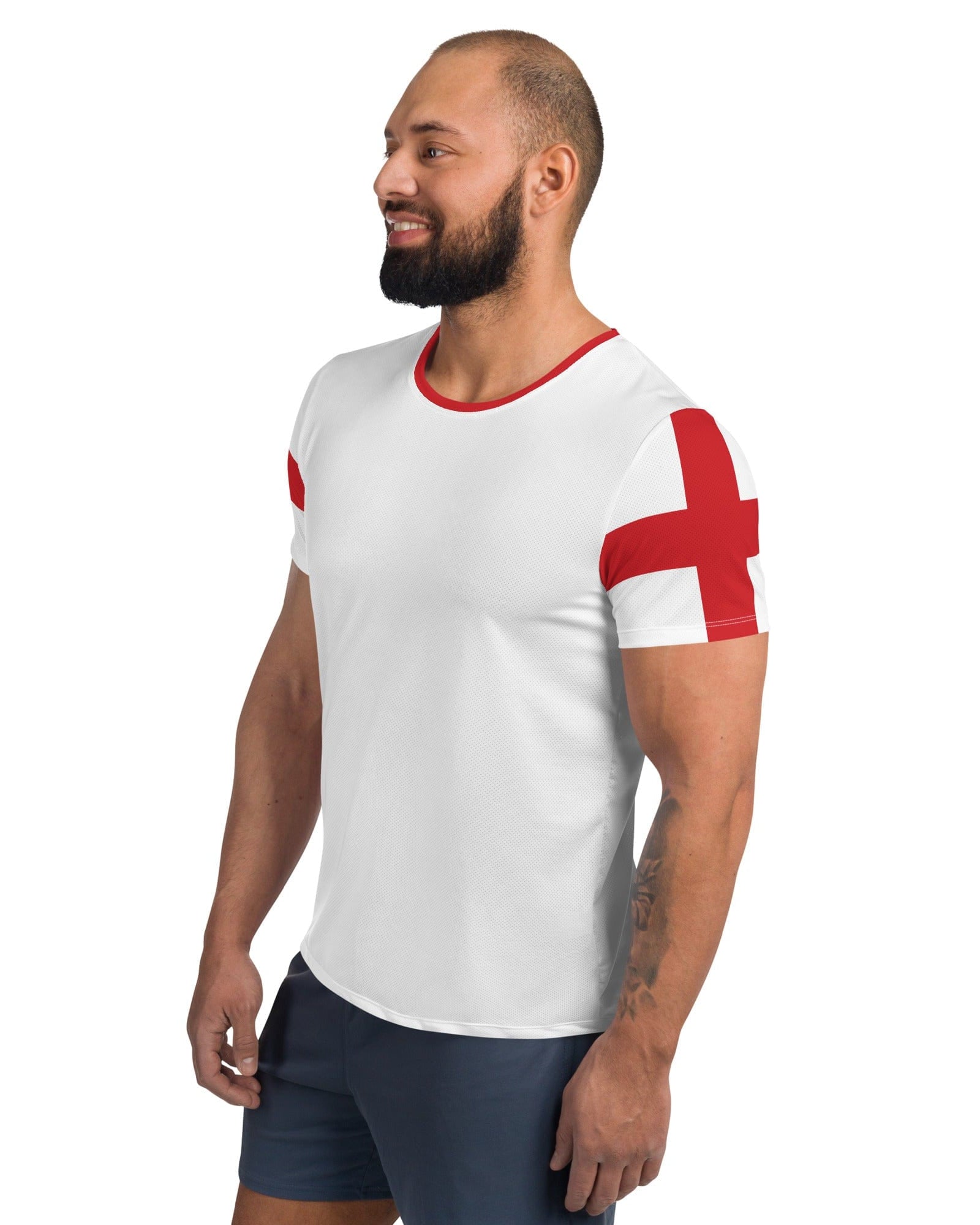 Jolly & Goode men's athletic shirts Flag of England Men's Workout Shirt Cheeky British Style